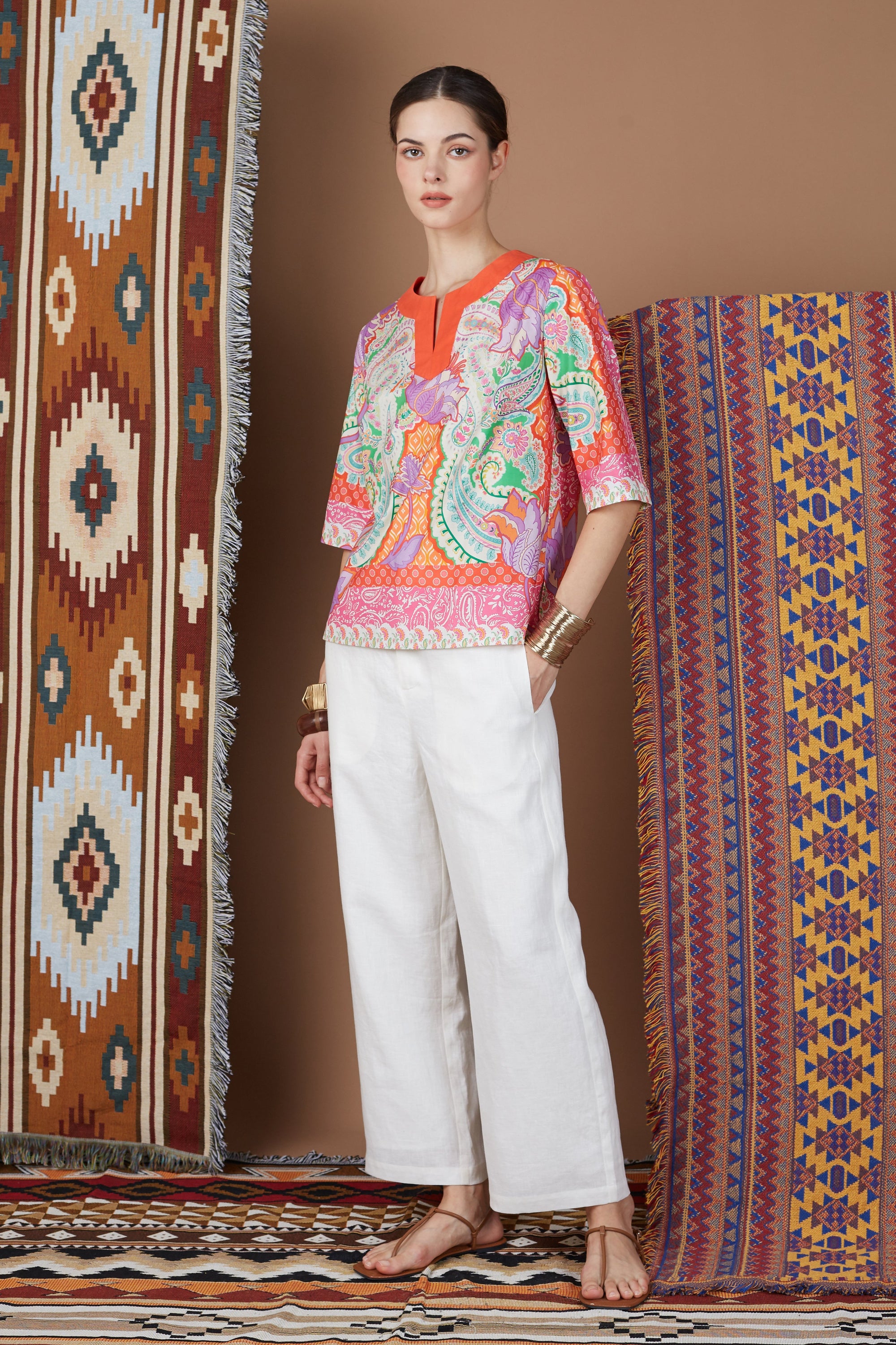 Linen Flared Pants