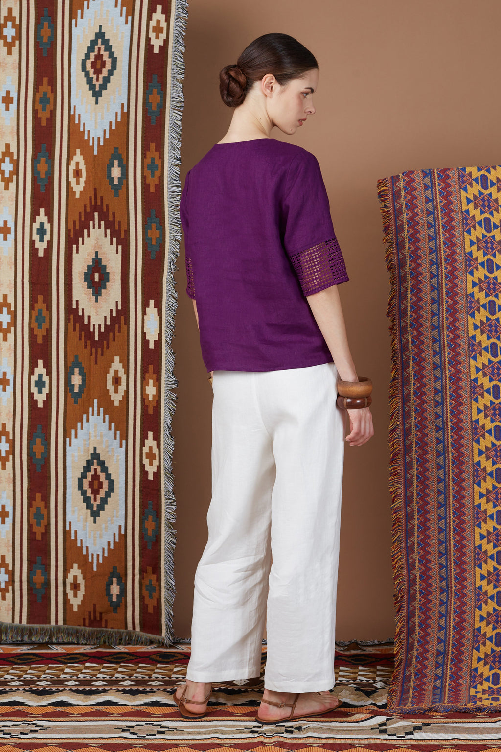 SHIGA ORIENTAL FLORAL BLOUSE