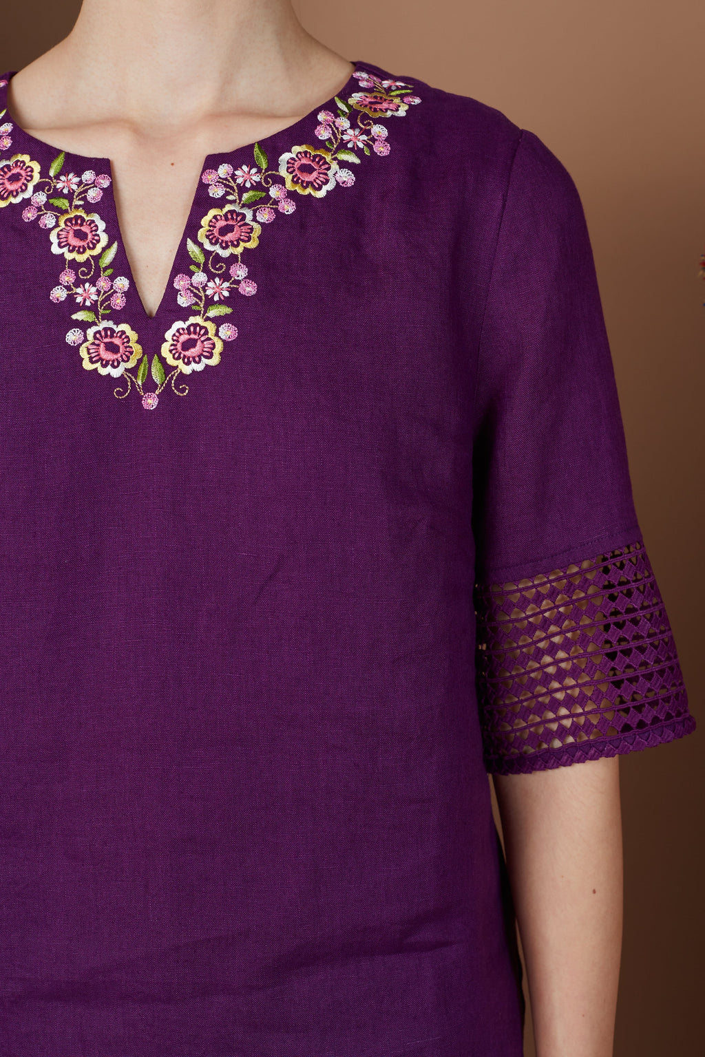 SHIGA ORIENTAL FLORAL BLOUSE