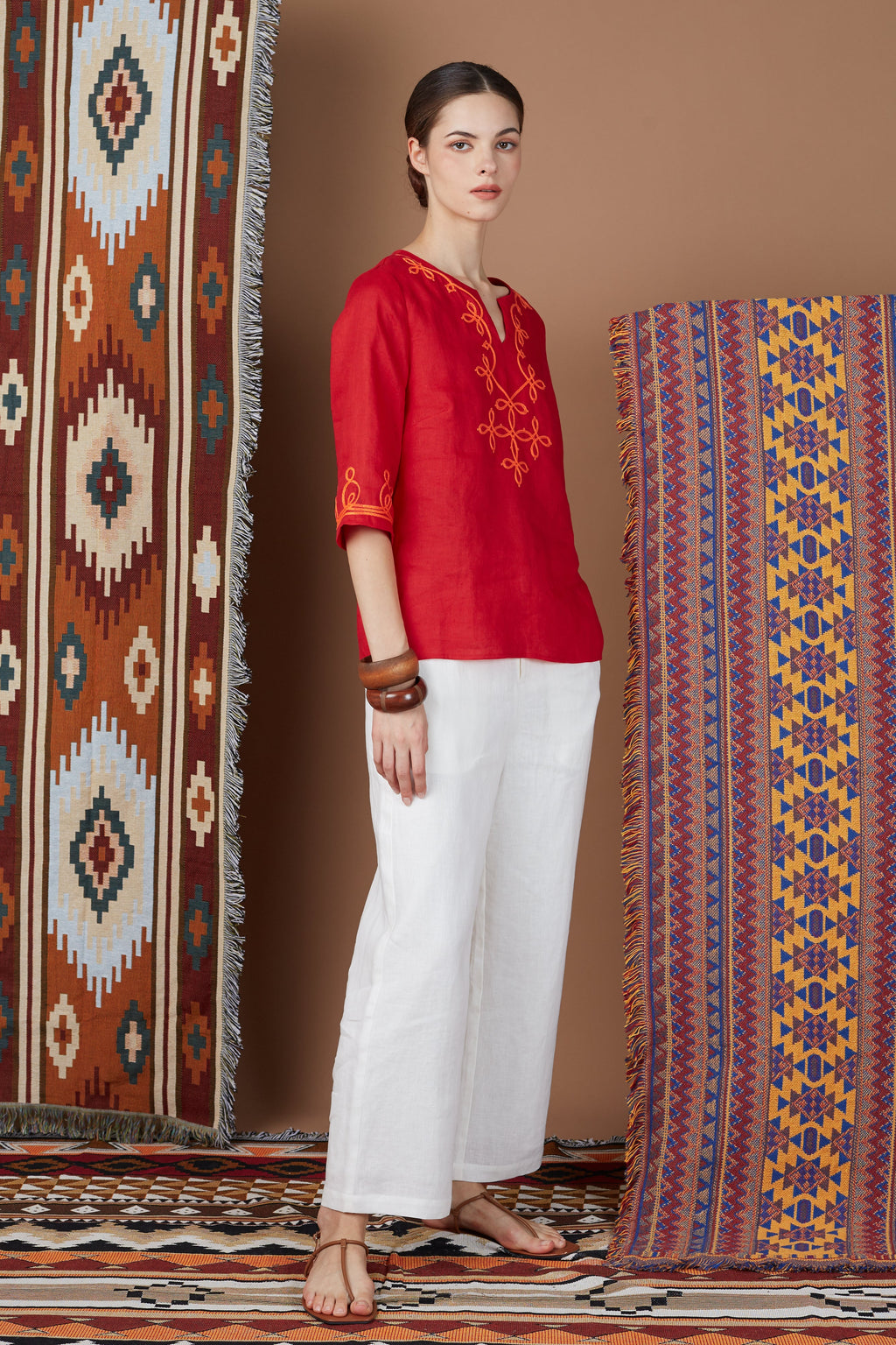 KHALIA V NECK BLOUSE