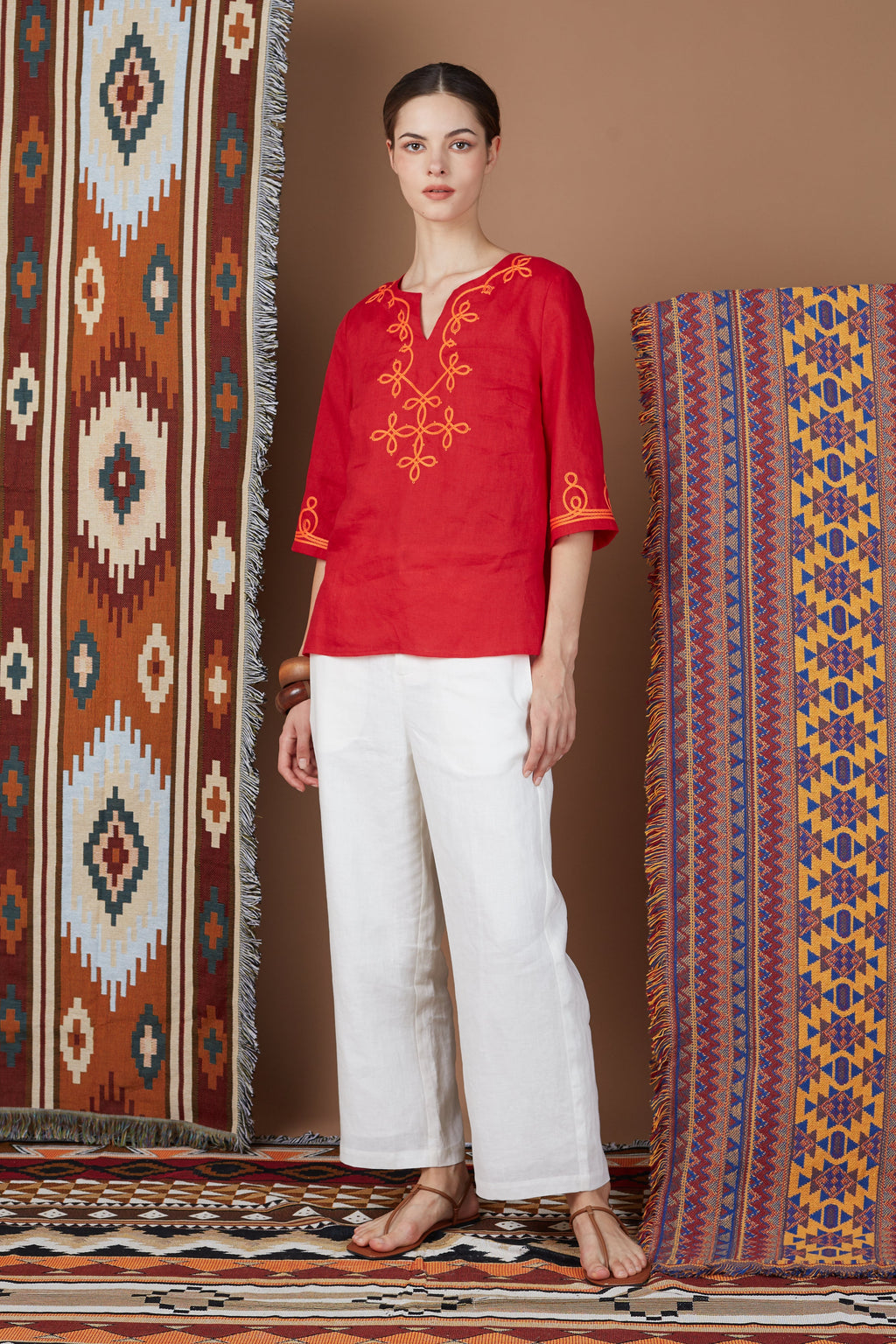 KHALIA V NECK BLOUSE