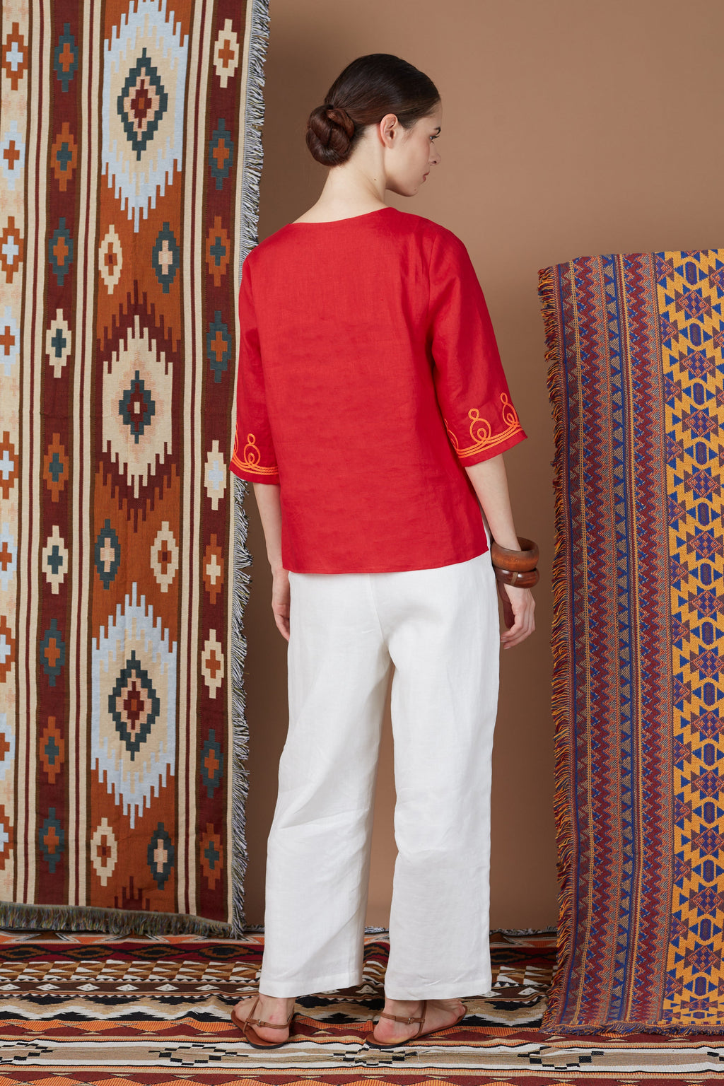 KHALIA V NECK BLOUSE