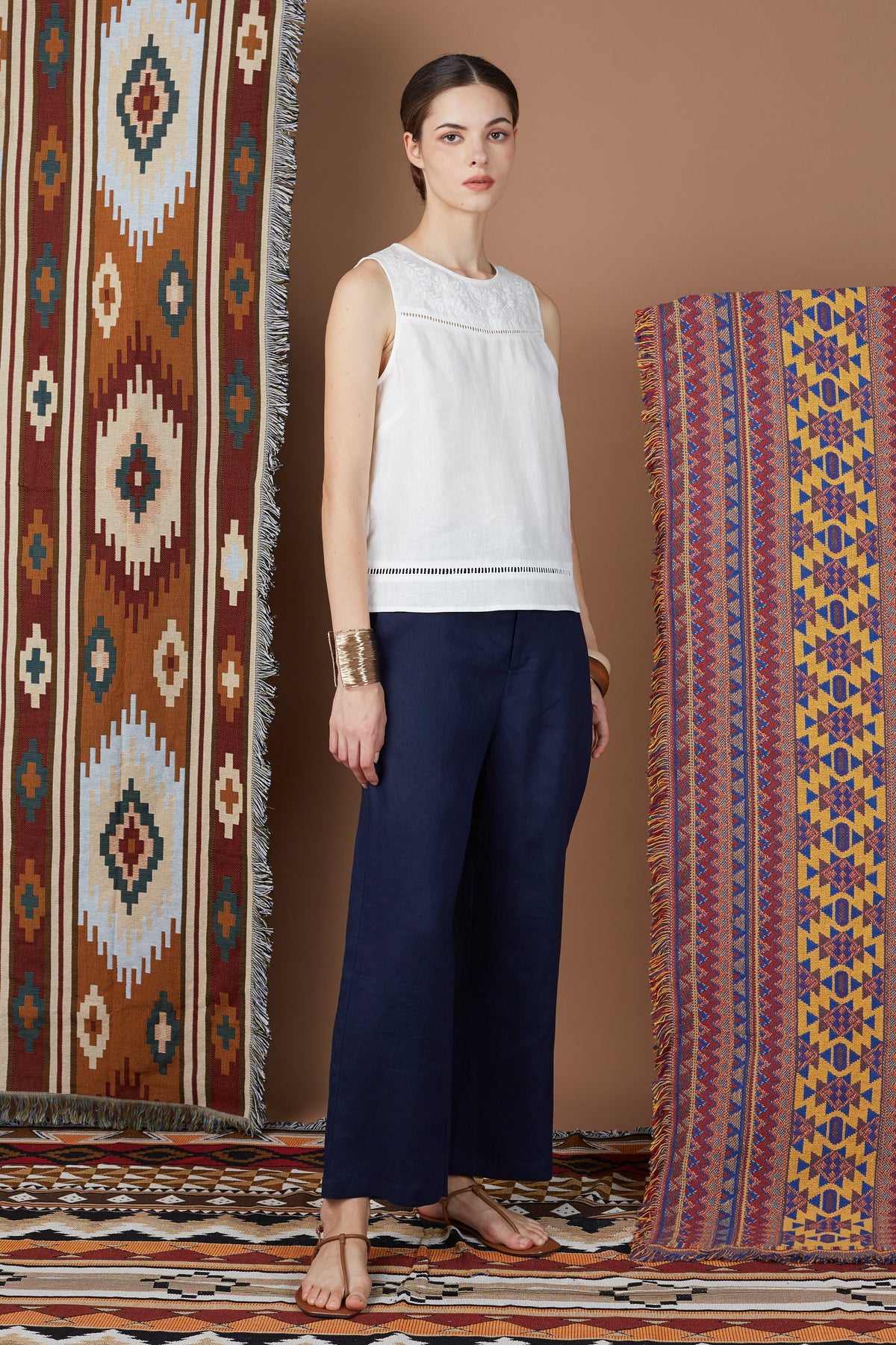 BERTA EMBROIDERY TOP