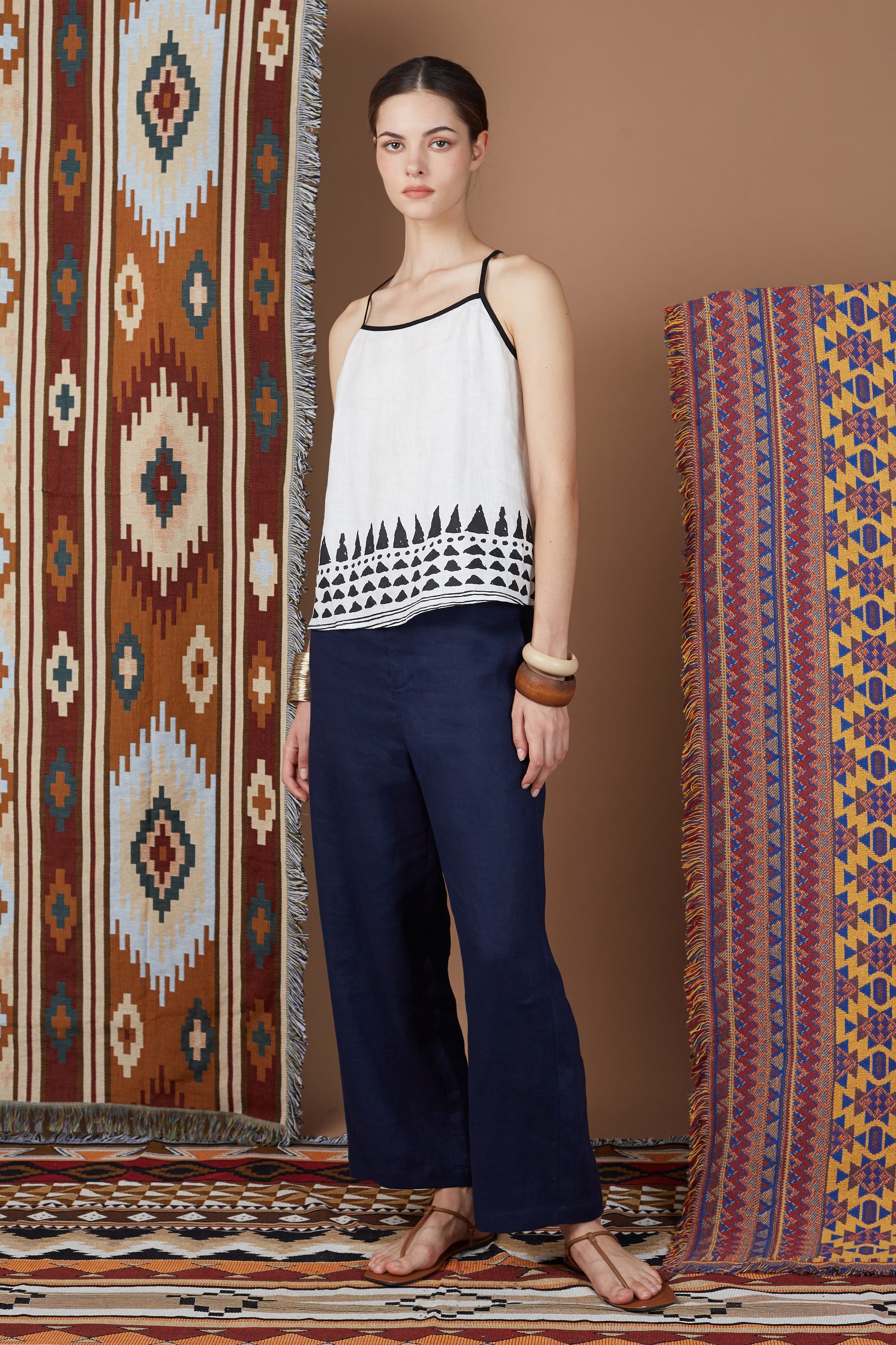 Linen Spaghetti Strap Top