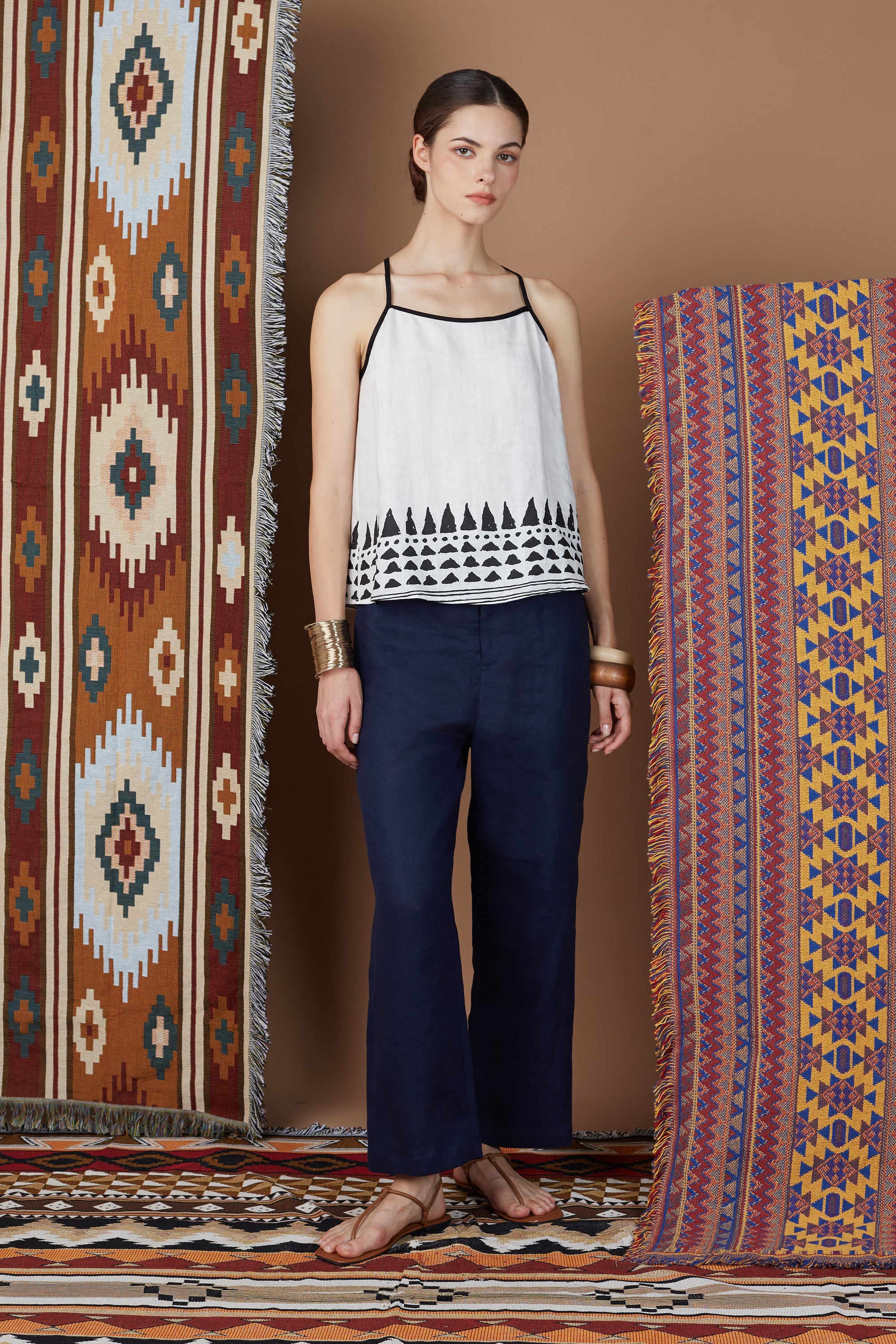 Linen Spaghetti Strap Top