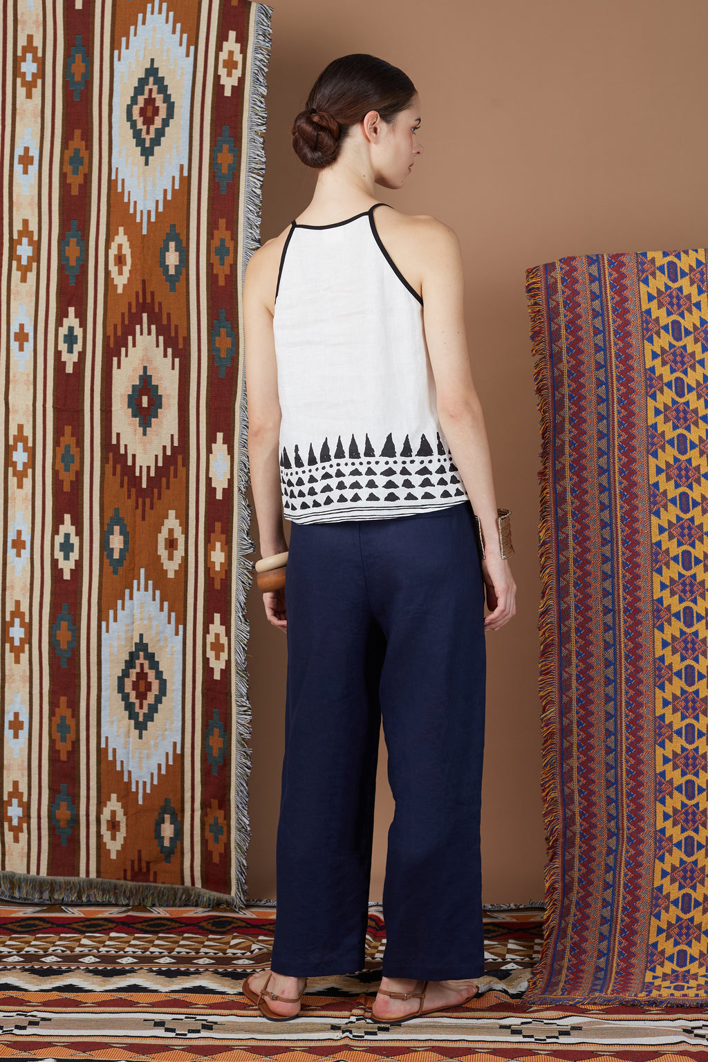 Linen Spaghetti Strap Top