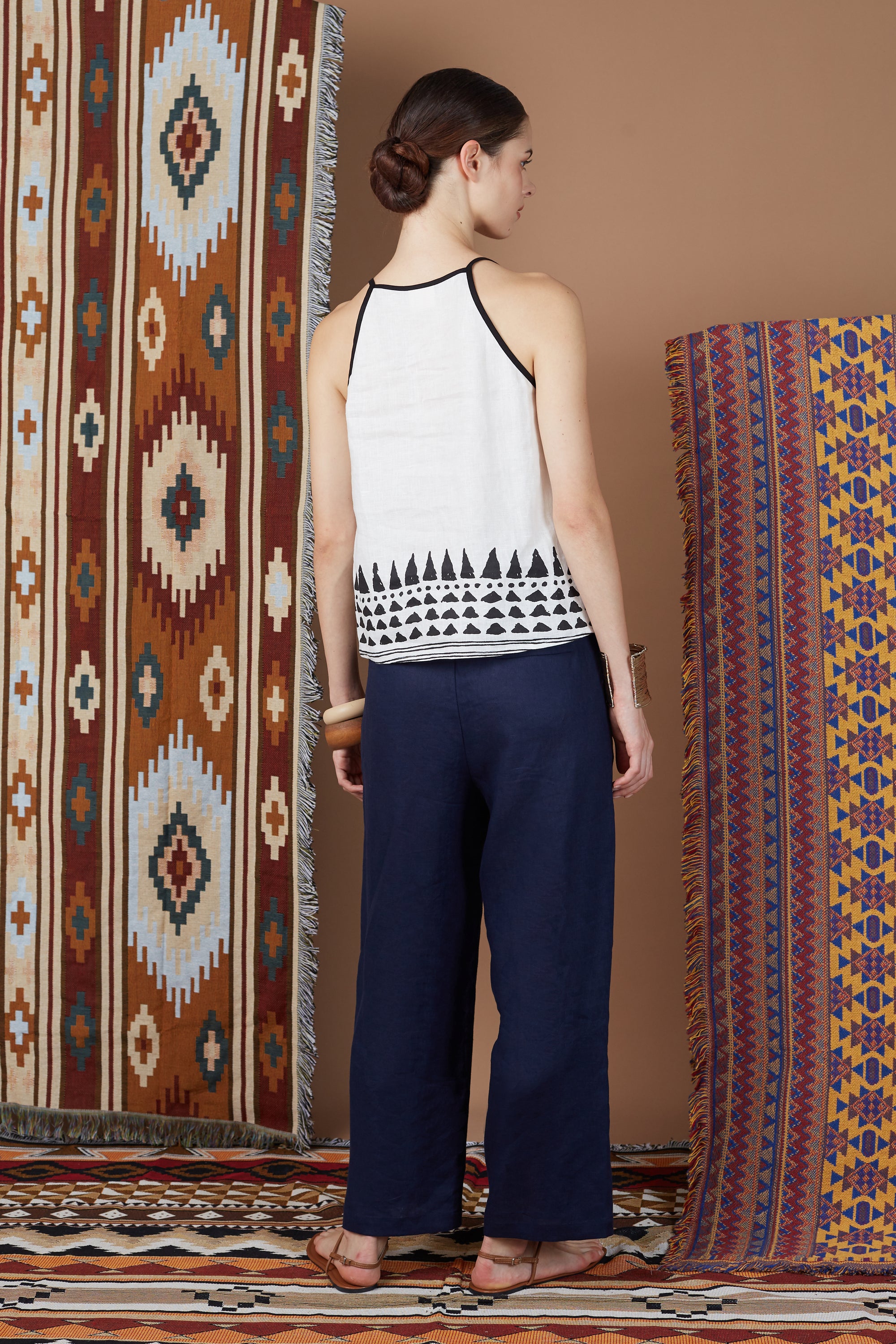 Linen Spaghetti Strap Top