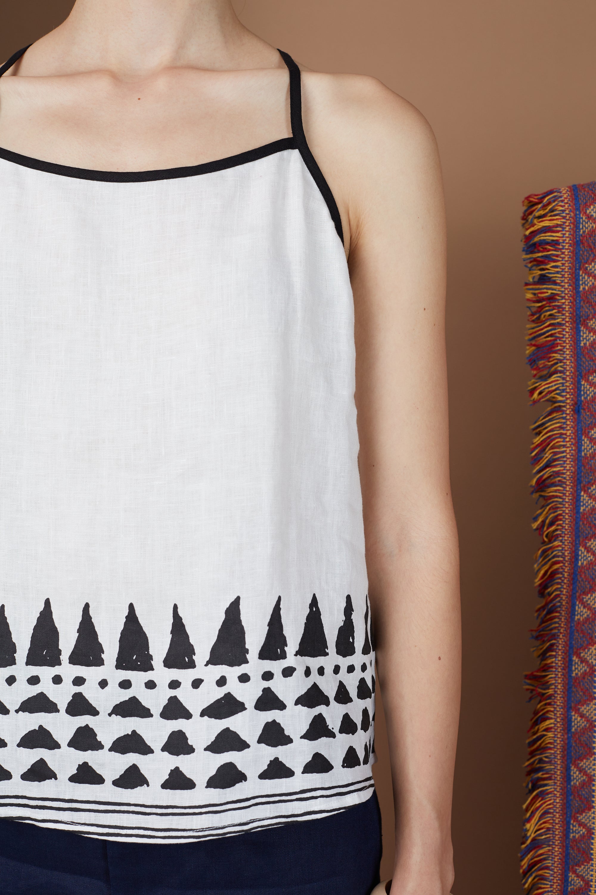 Linen Spaghetti Strap Top