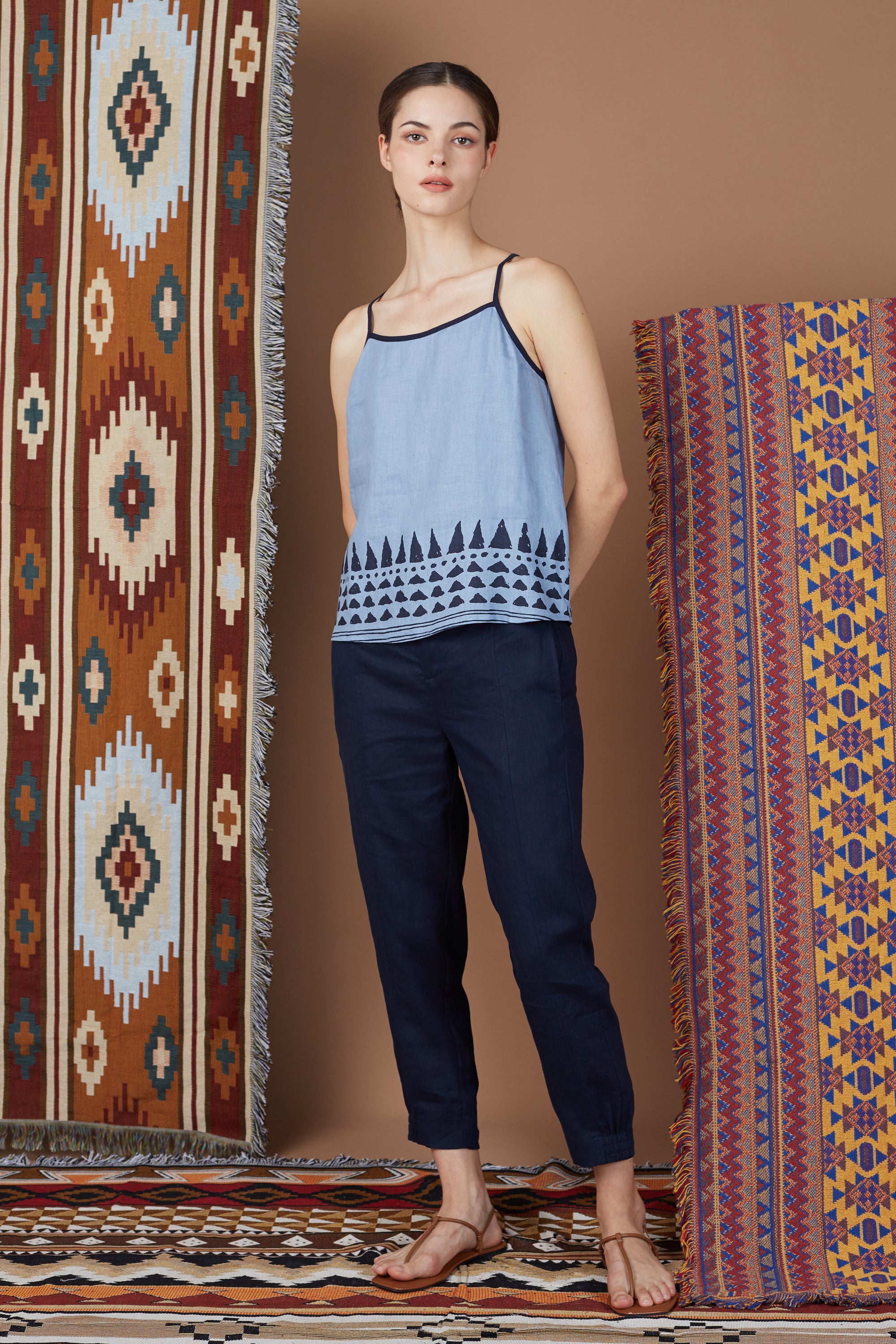 Linen Spaghetti Strap Top