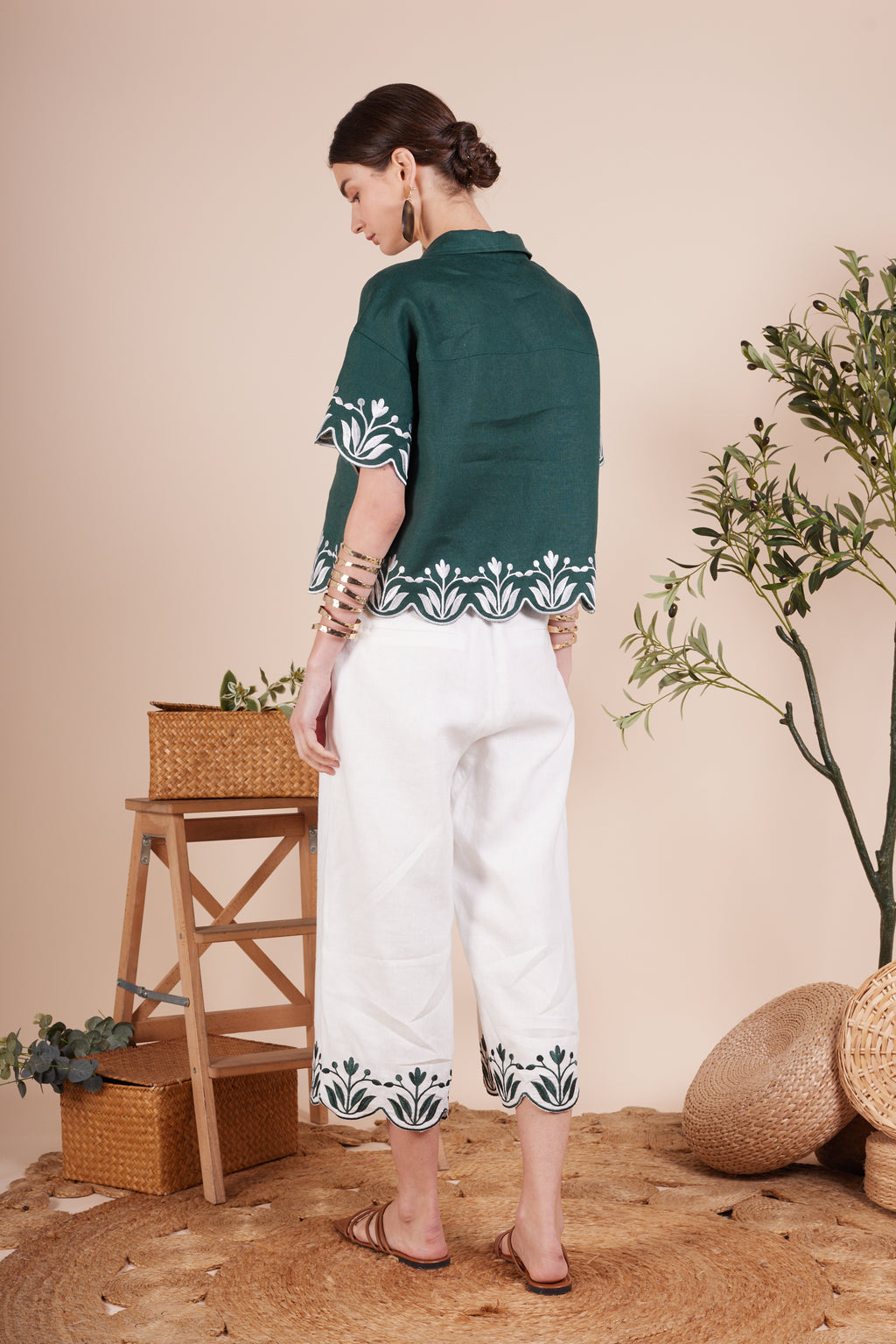 Cecilia Embroidery Flower Blouse