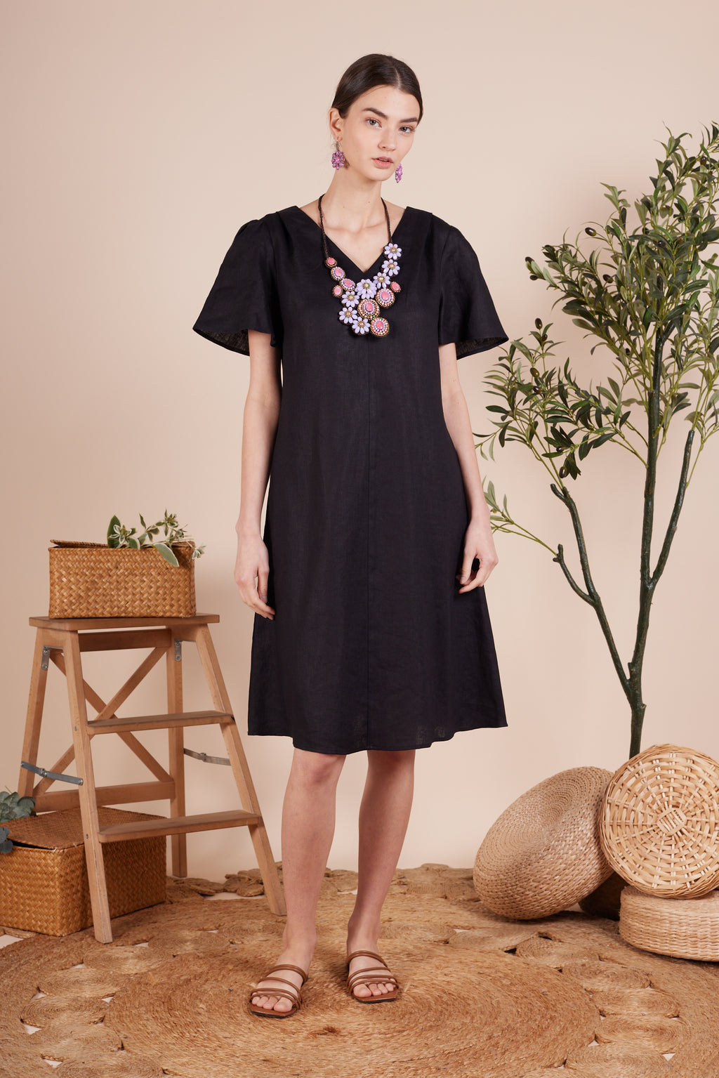 Elise Flare Sleeve Dress