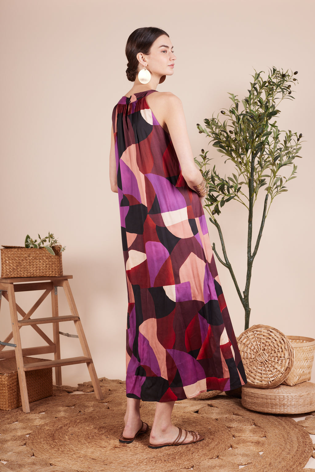 Sunniva Halterneck Printed Dress