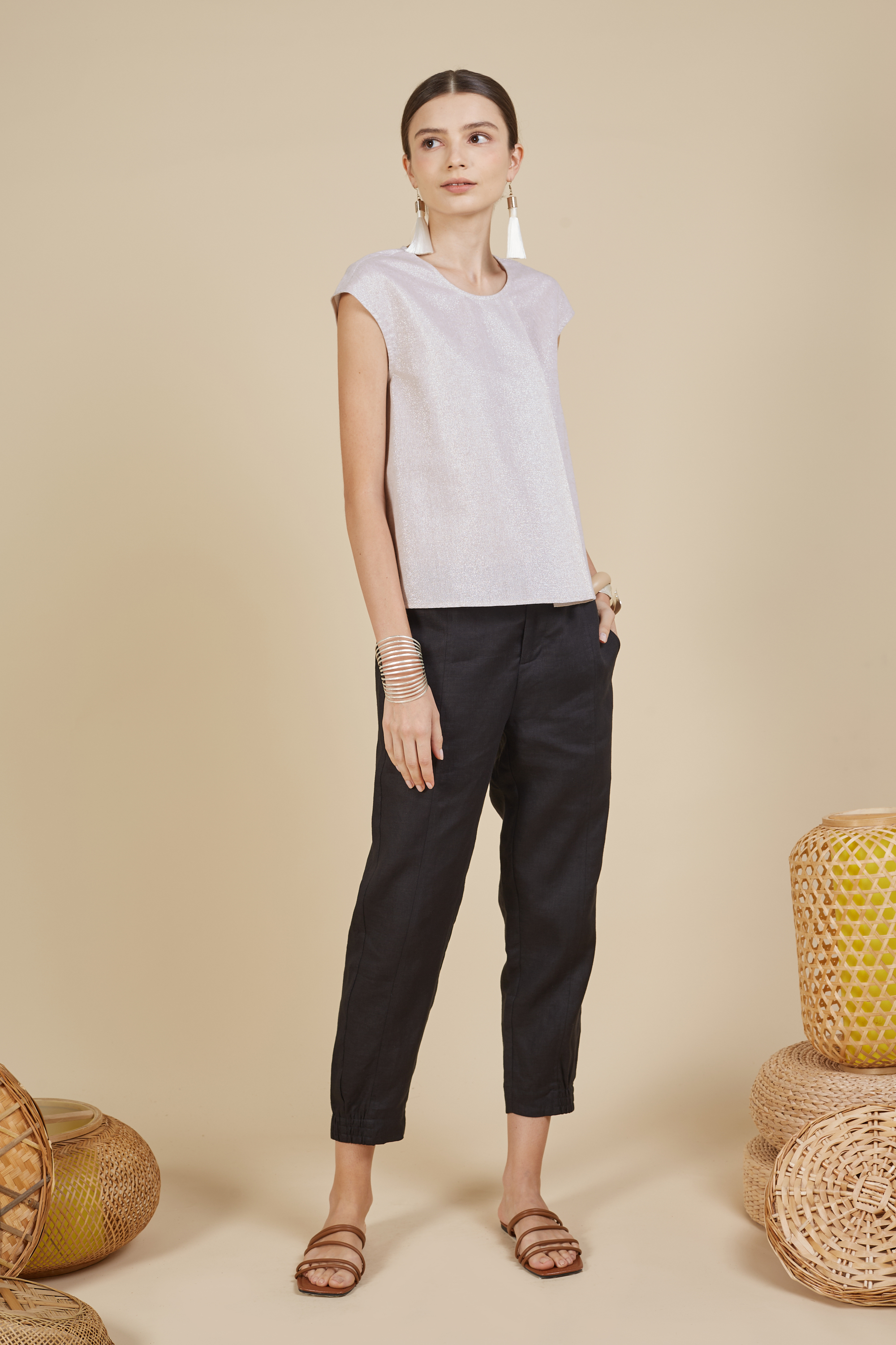 KYLE ELASTIC HEM TAPERED PANTS