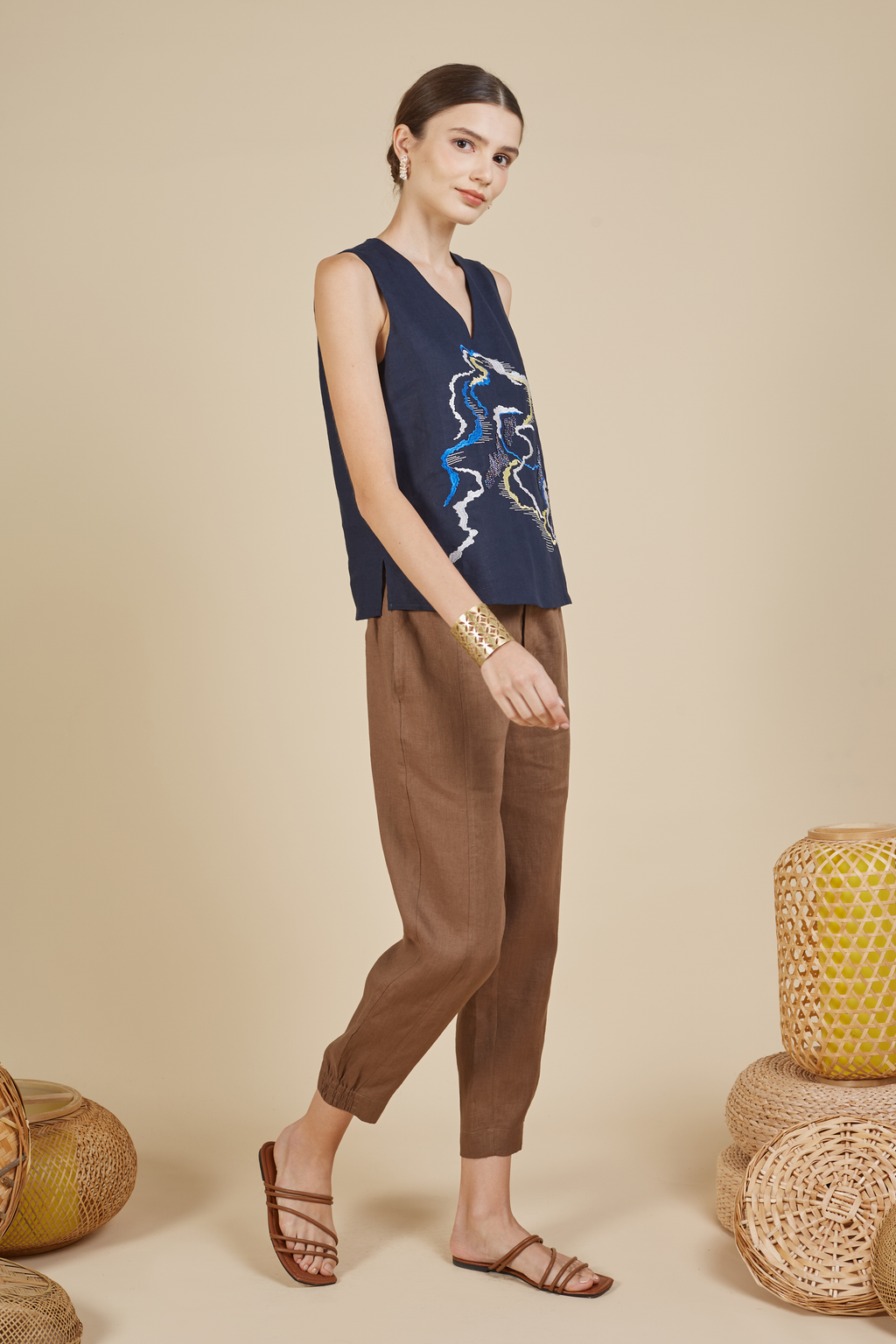 KYLE ELASTIC HEM TAPERED PANTS