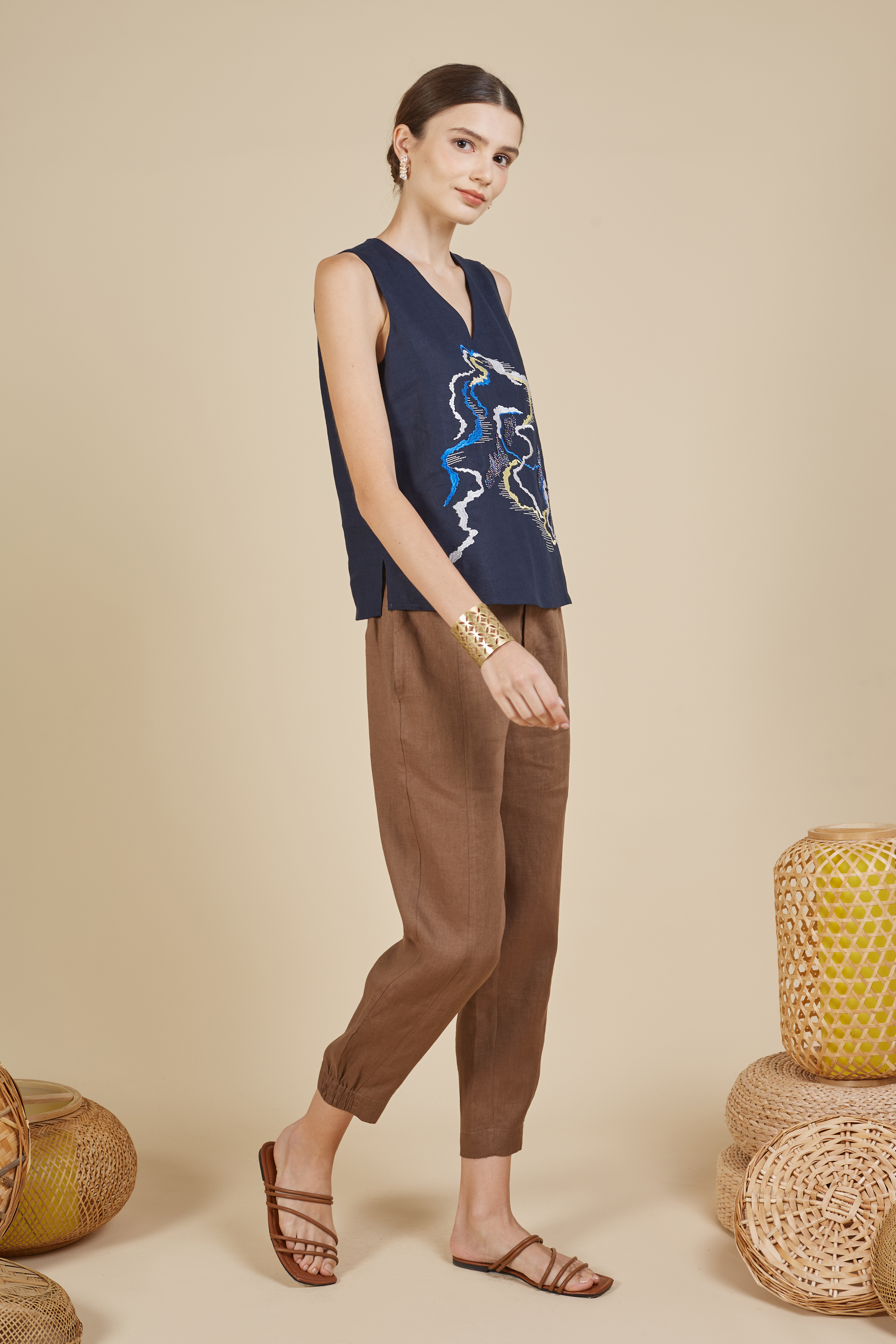 KYLE ELASTIC HEM TAPERED PANTS