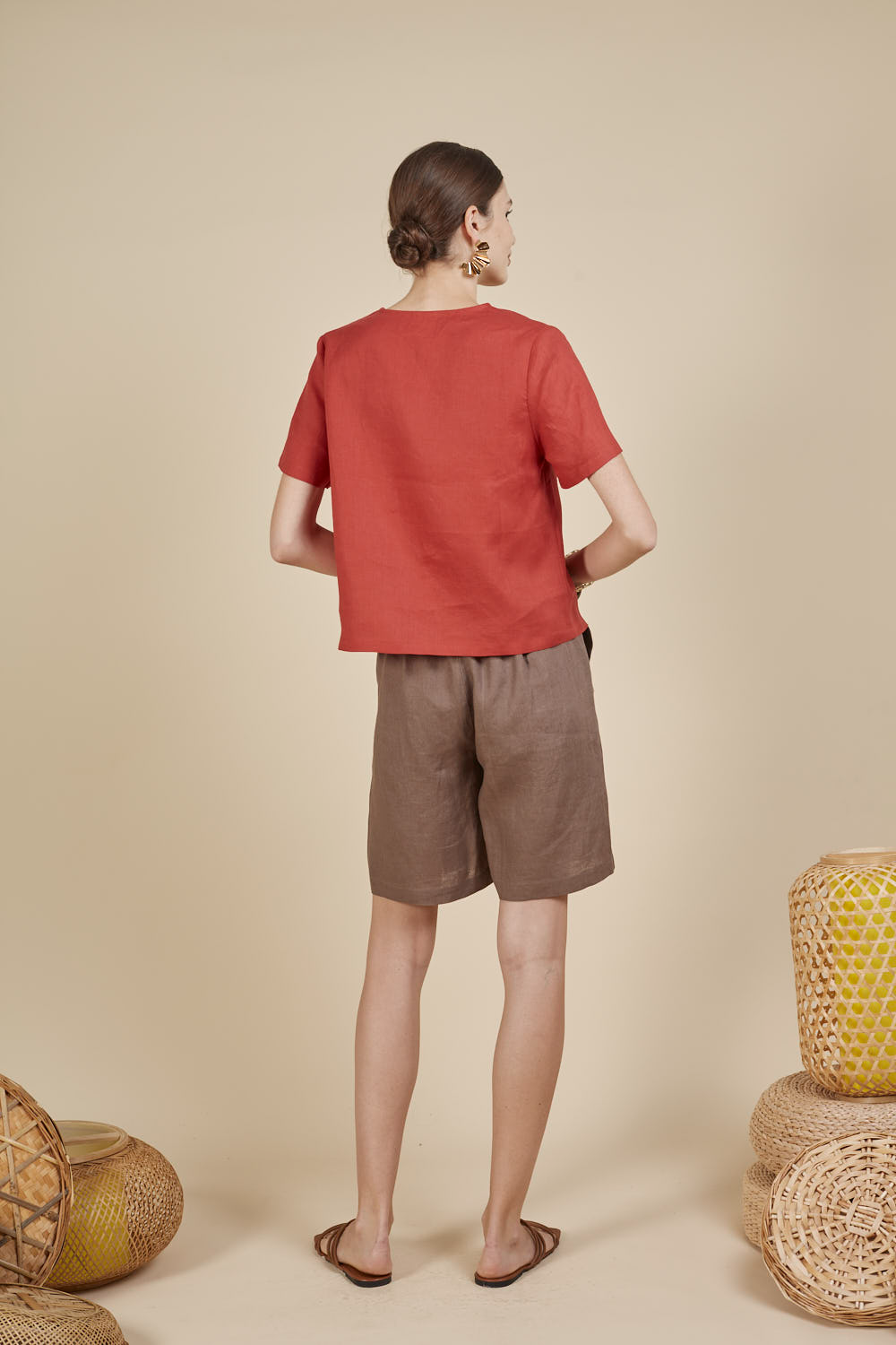 CLOE LINEN BERMUDAS