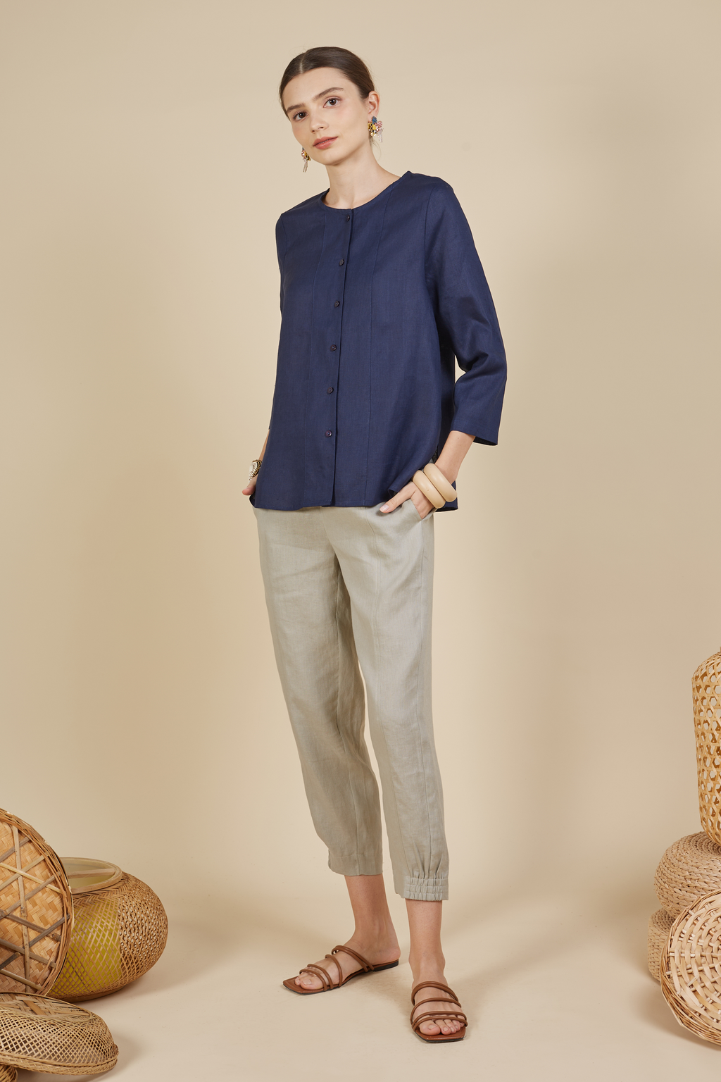 KYLE ELASTIC HEM TAPERED PANTS