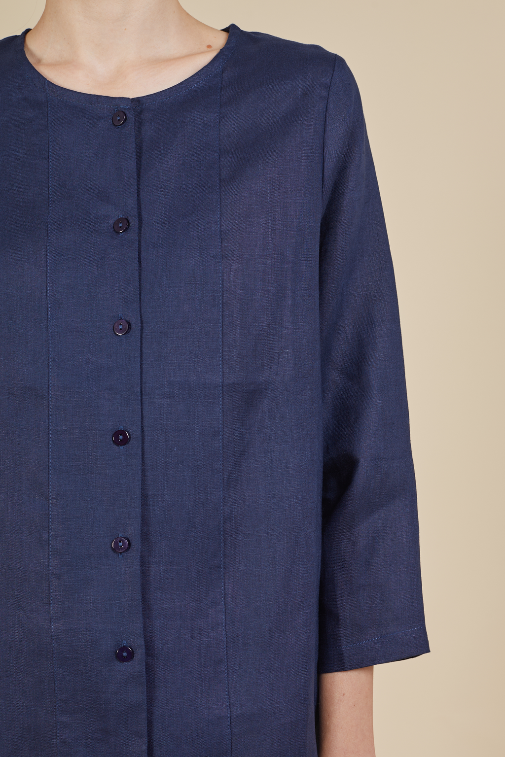 SHINA BUTTON UP LINEN BLOUSE