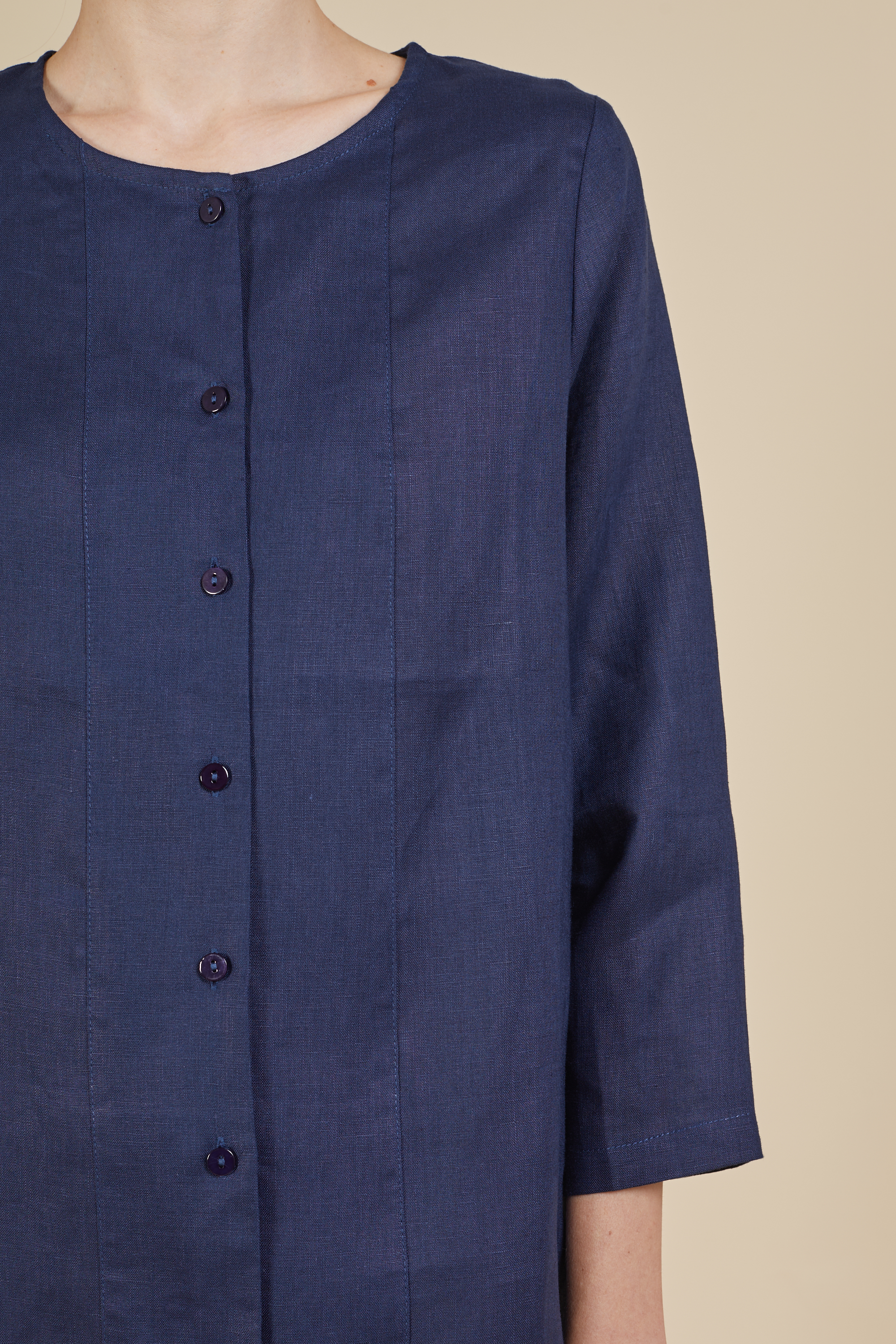 SHINA BUTTON UP LINEN BLOUSE