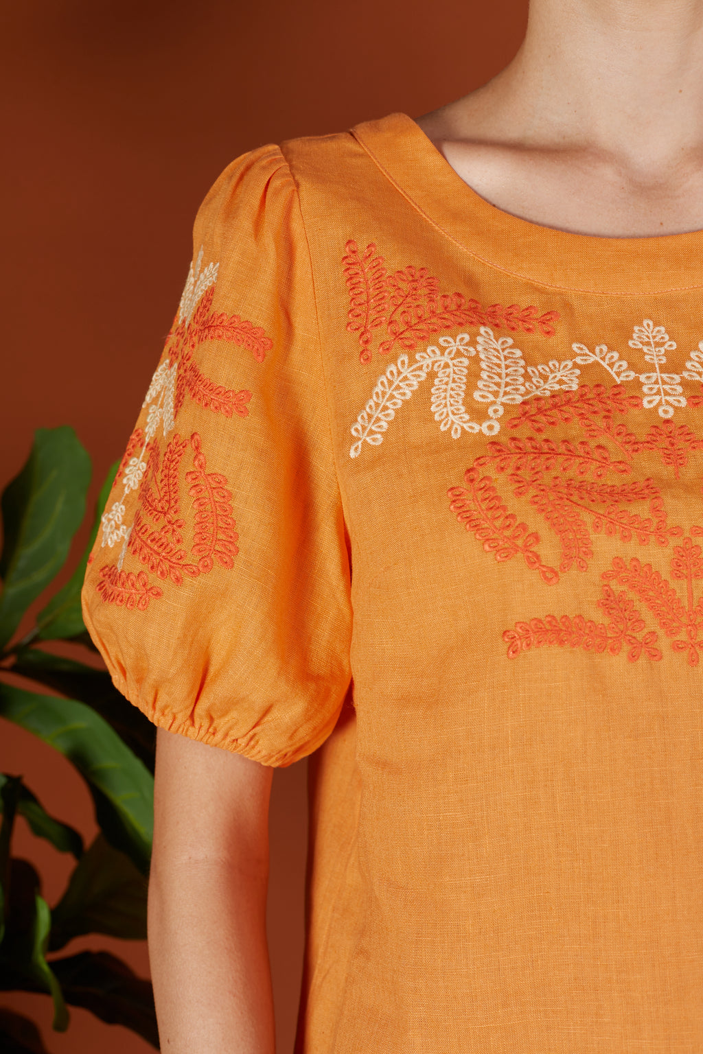 Layla Two Tone Embroidery Blouse