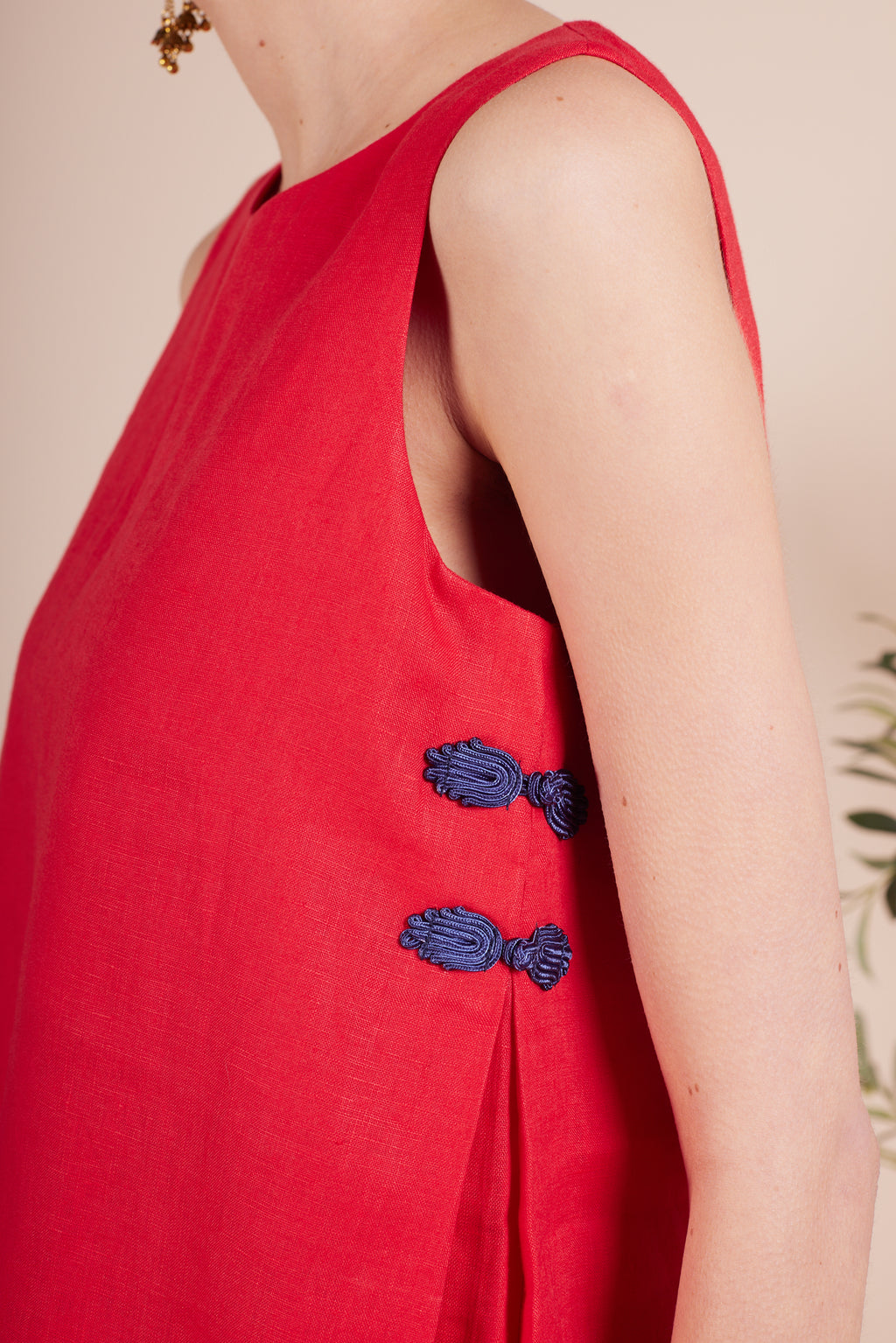 Ellie Side Pleat Linen Top