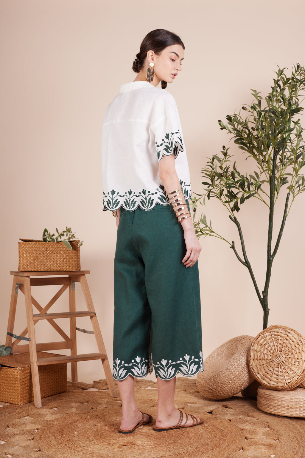 Cecilia Embroidery Flower Blouse