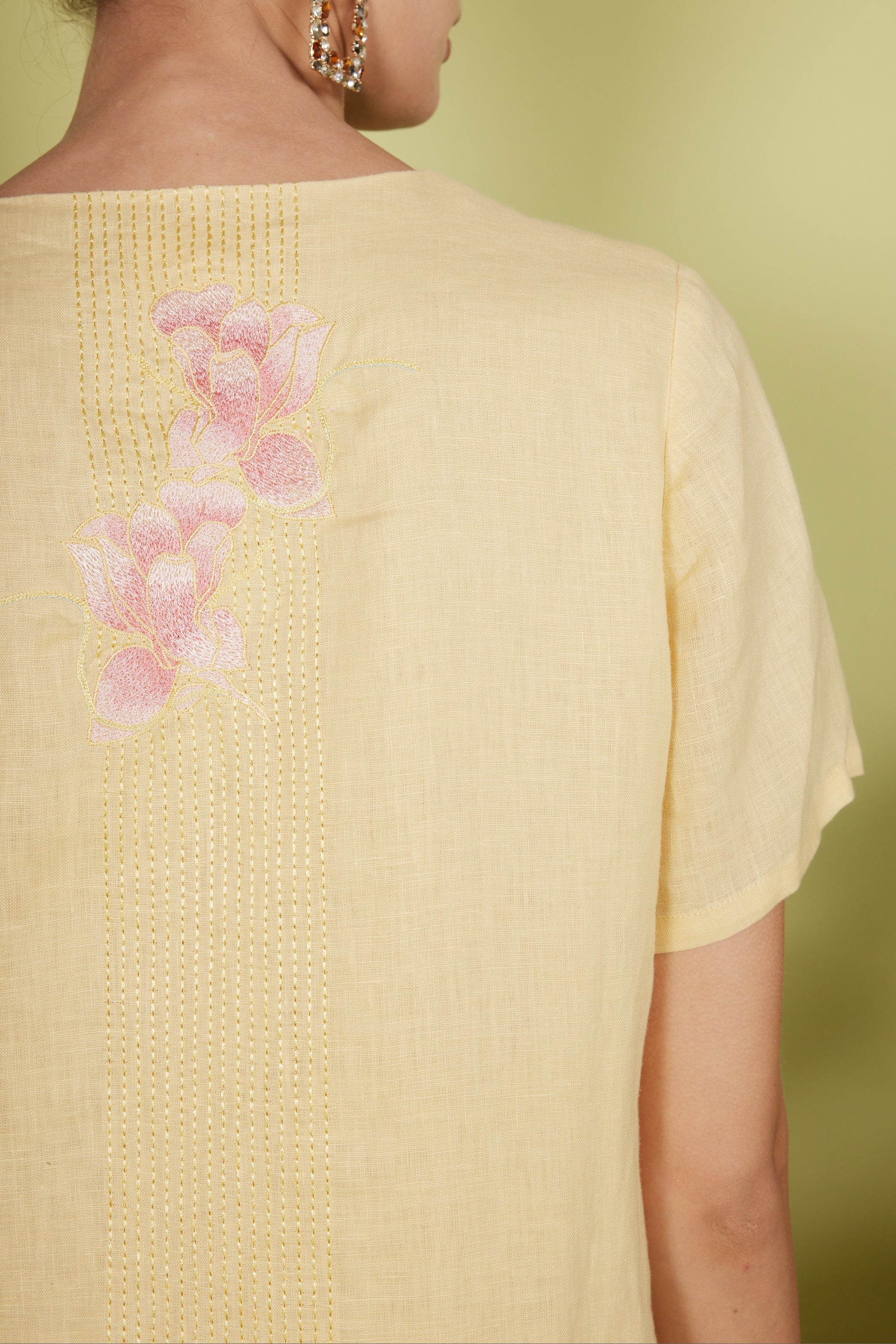 EMBROIDERED MIDI DRESS