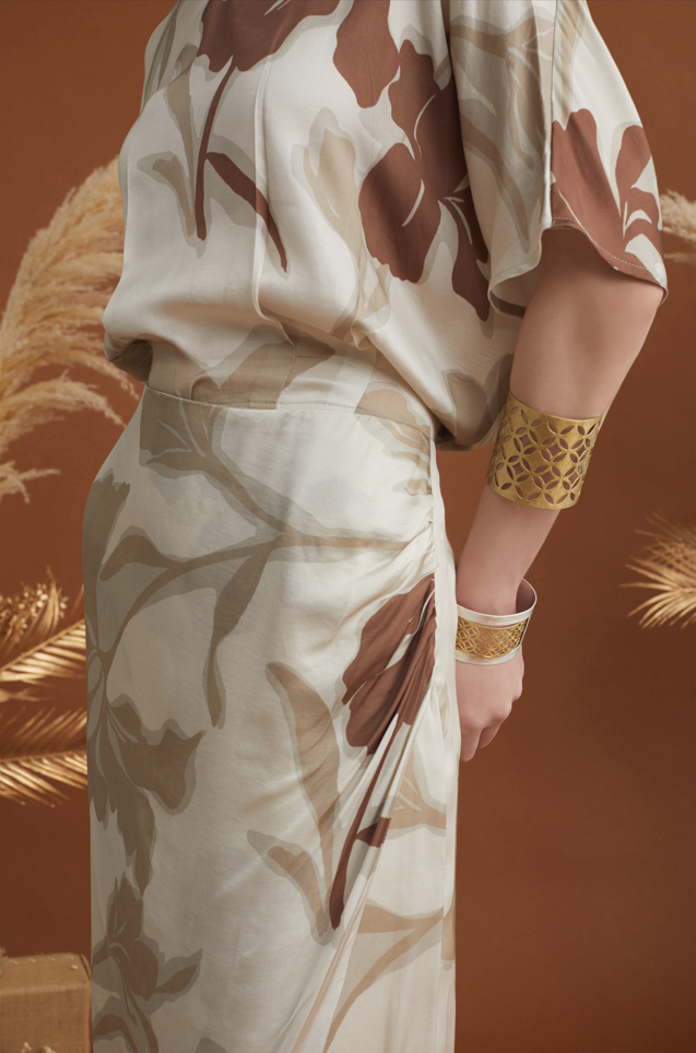 MASSIMO FLORAL PRINTED SKIRT