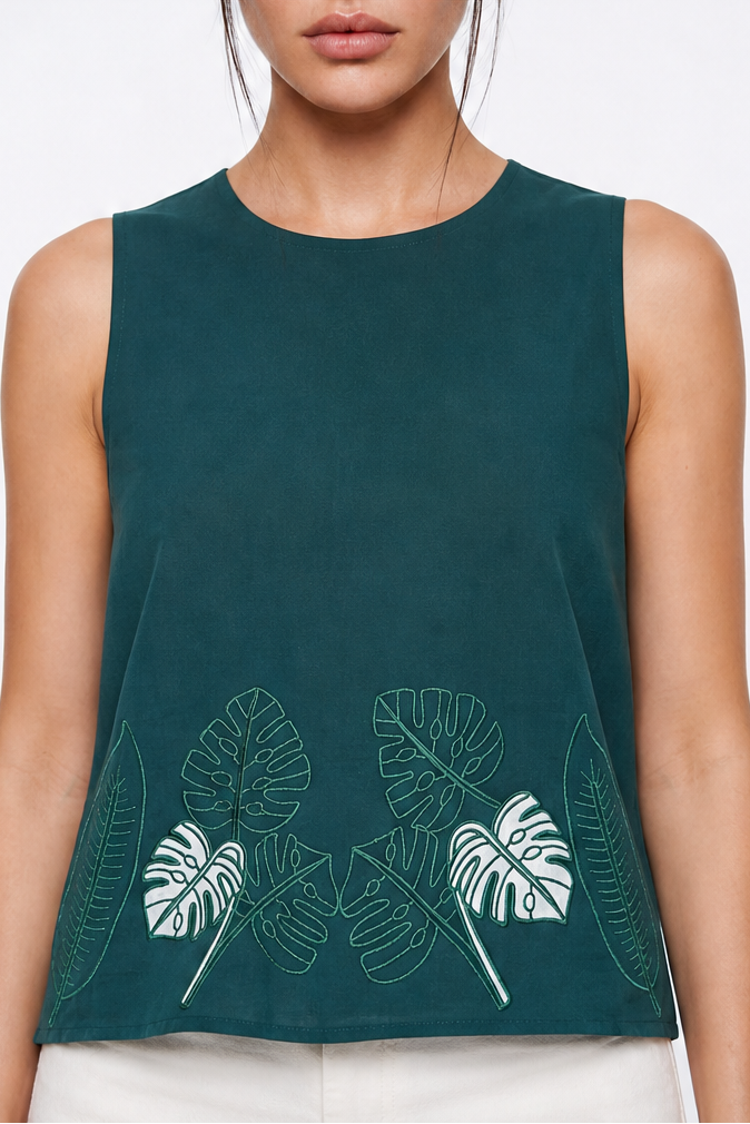 TUIMY EMBROIDERY TOP