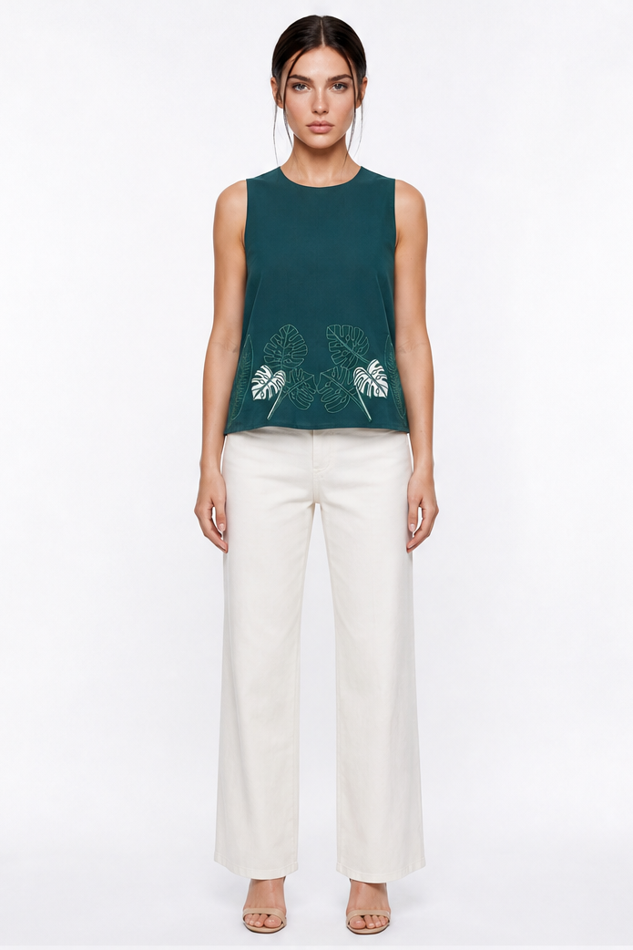 TUIMY EMBROIDERY TOP