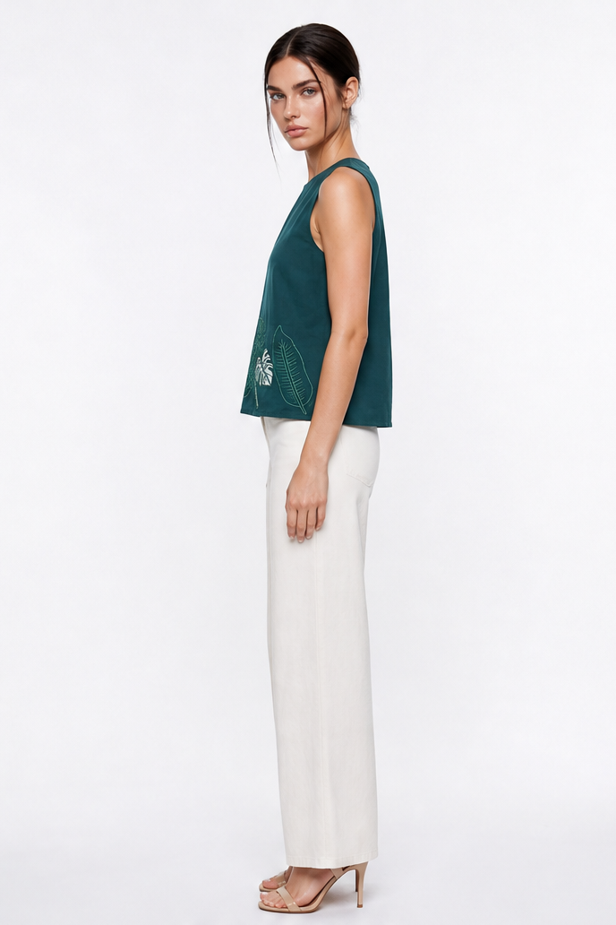 TUIMY EMBROIDERY TOP
