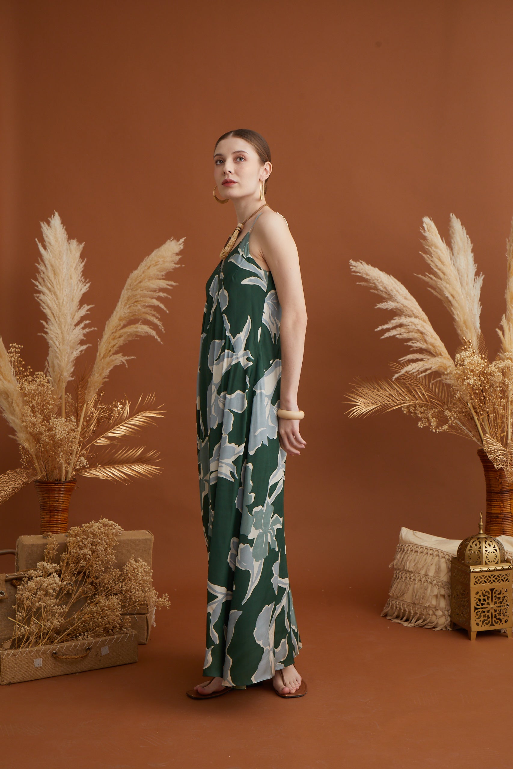 MASSIMO FLORAL PRINTED MAXI