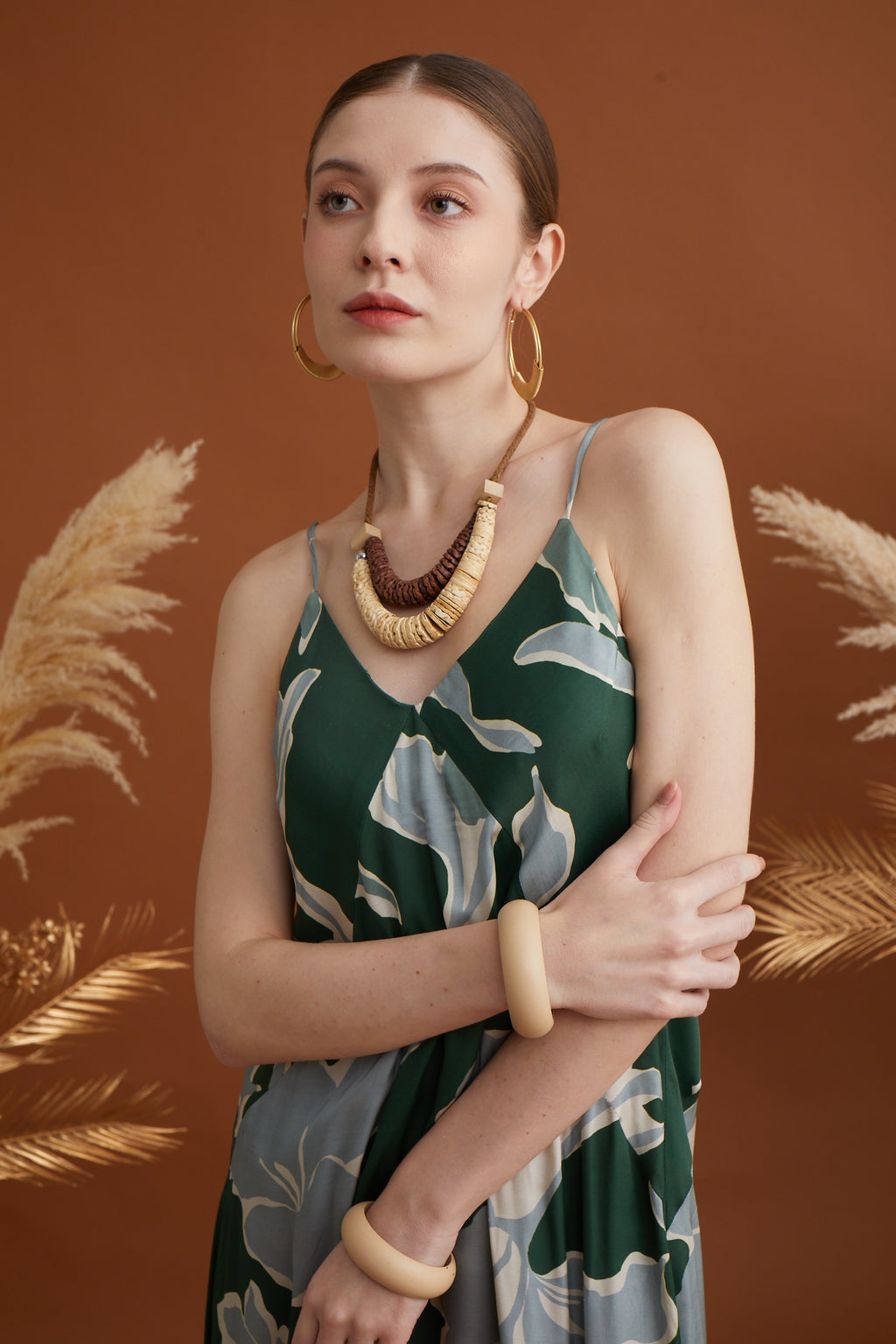 MASSIMO FLORAL PRINTED MAXI