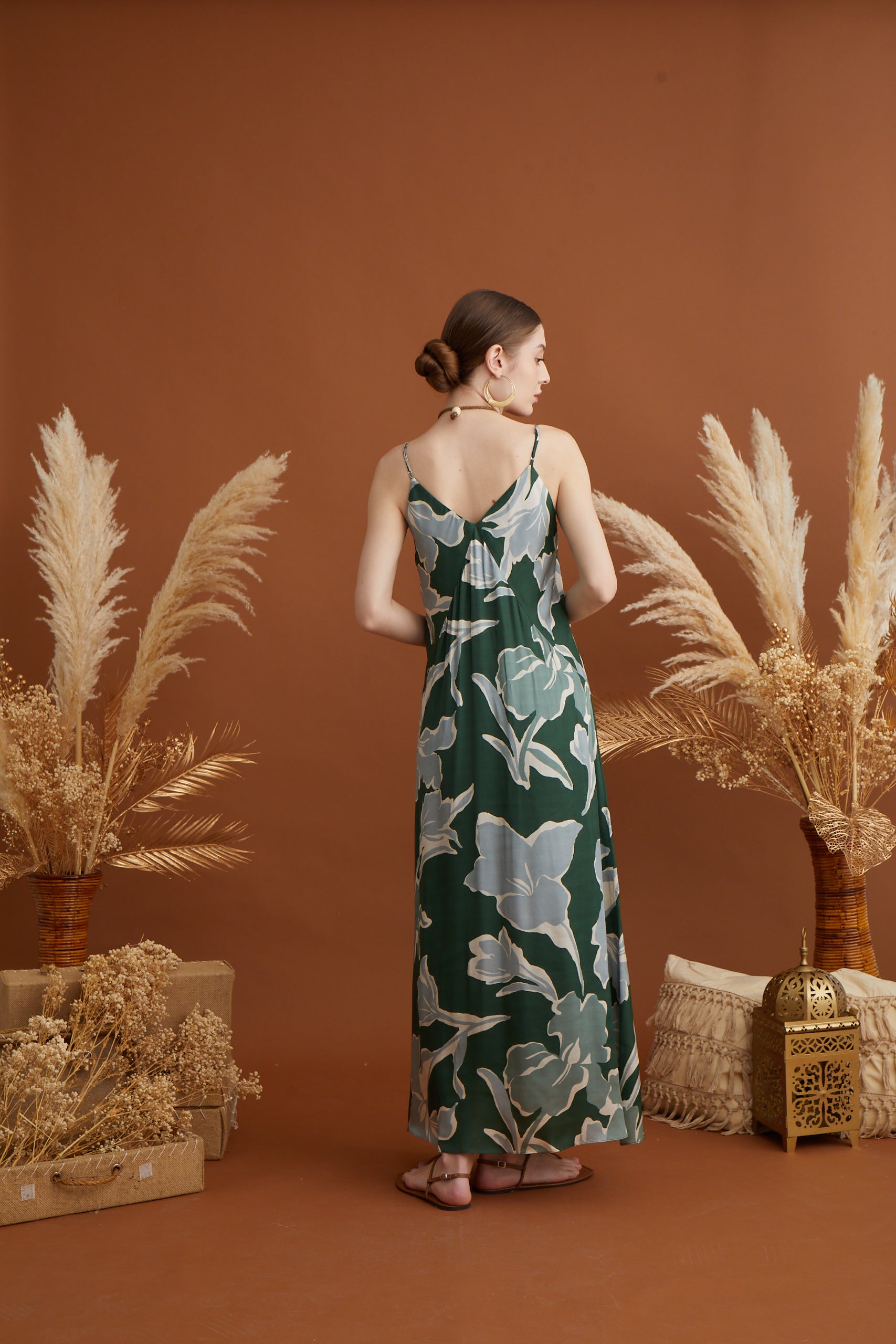 MASSIMO FLORAL PRINTED MAXI