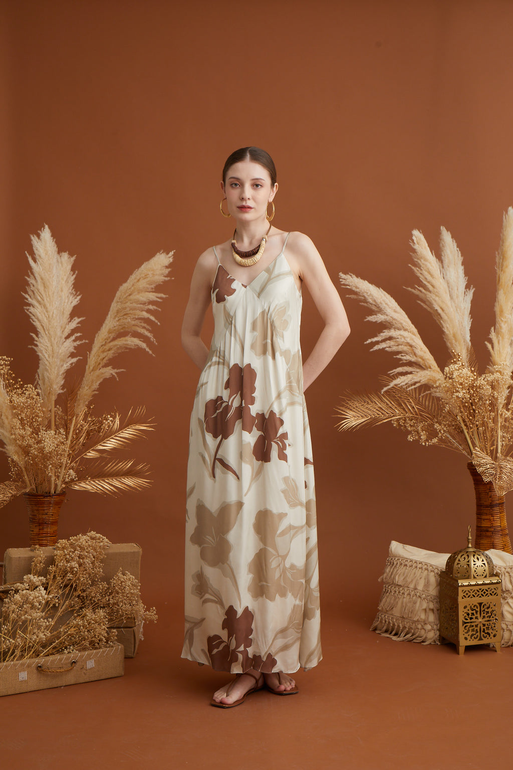 MASSIMO FLORAL PRINTED MAXI