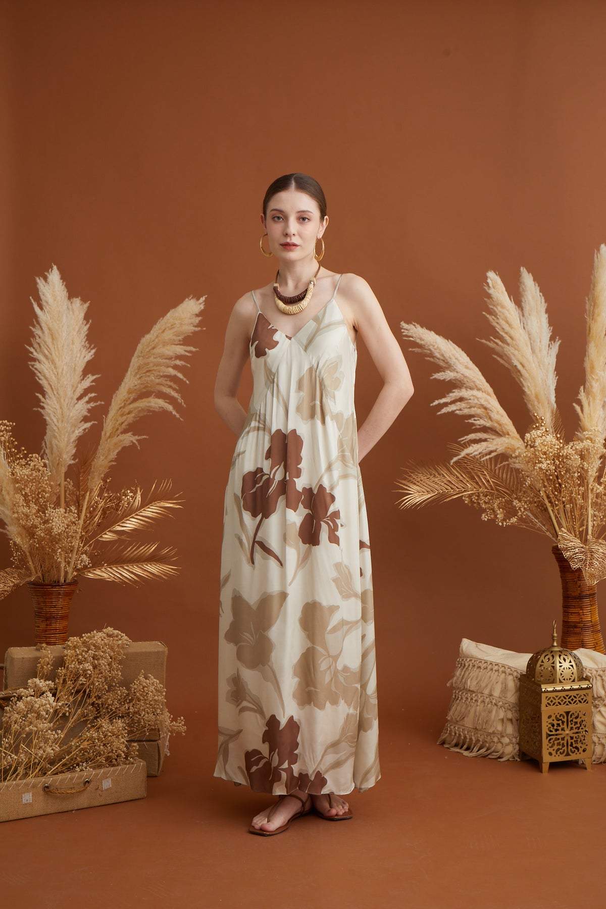 MASSIMO FLORAL PRINTED MAXI