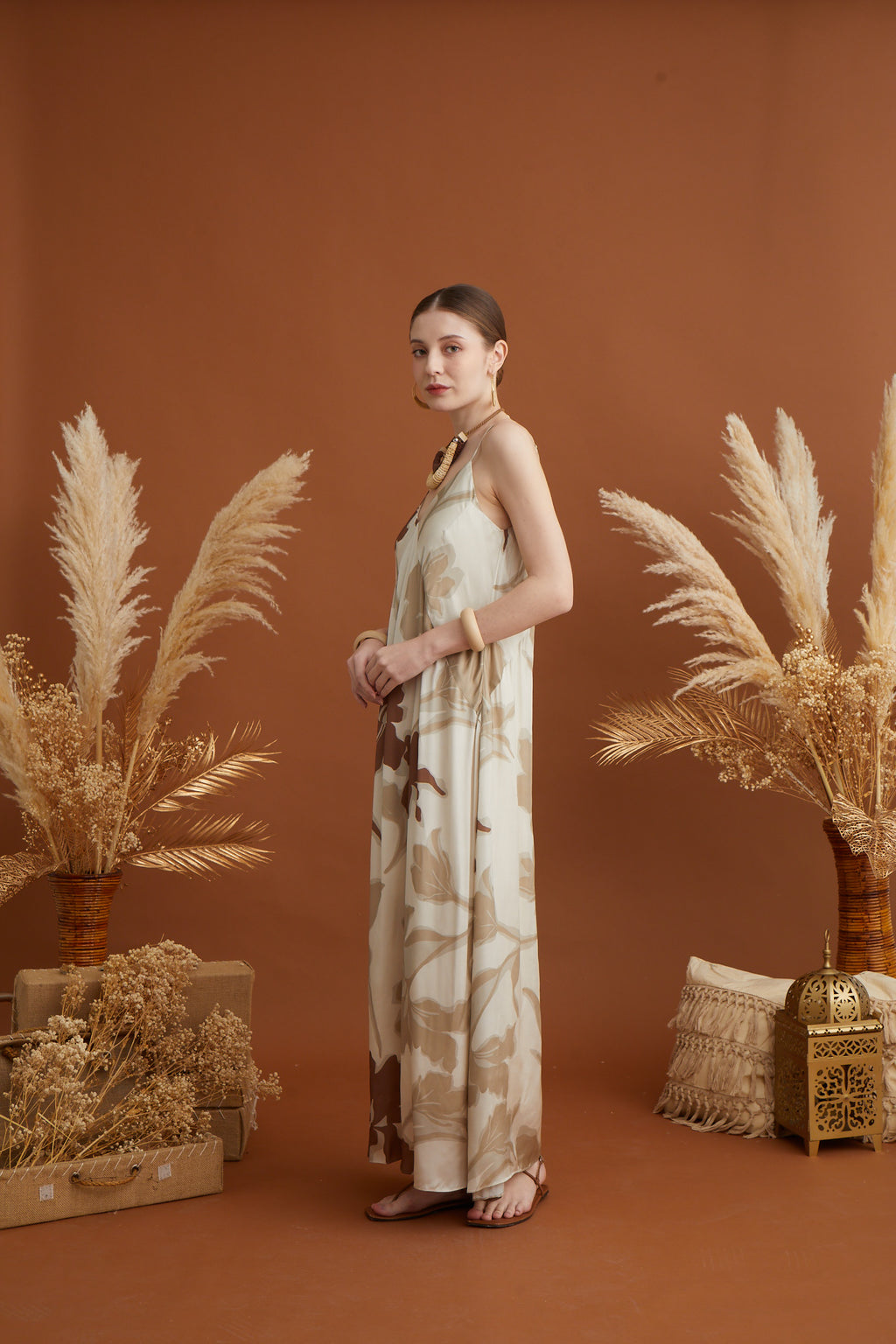 MASSIMO FLORAL PRINTED MAXI