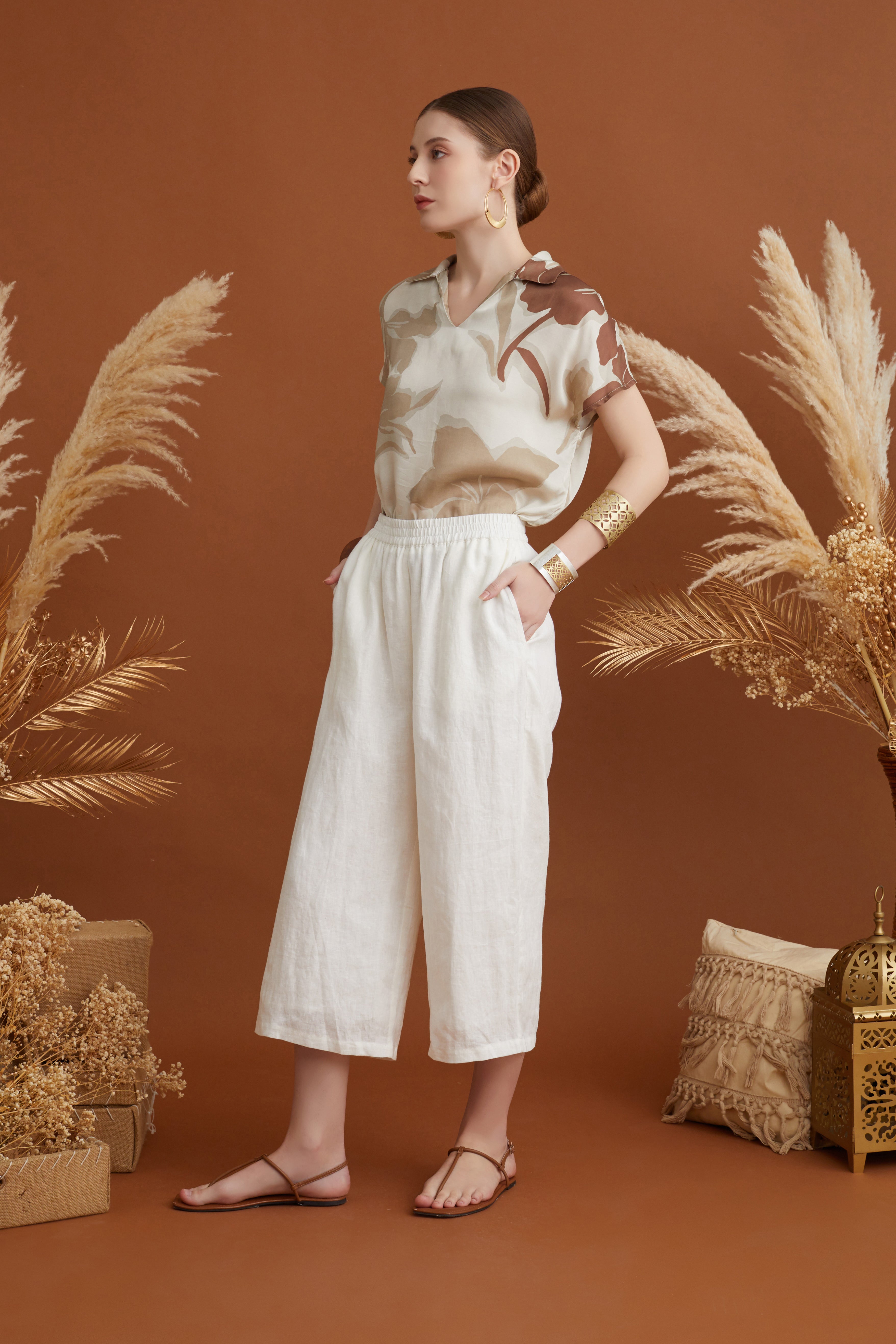 UNNA WIDE LEG TROUSERS