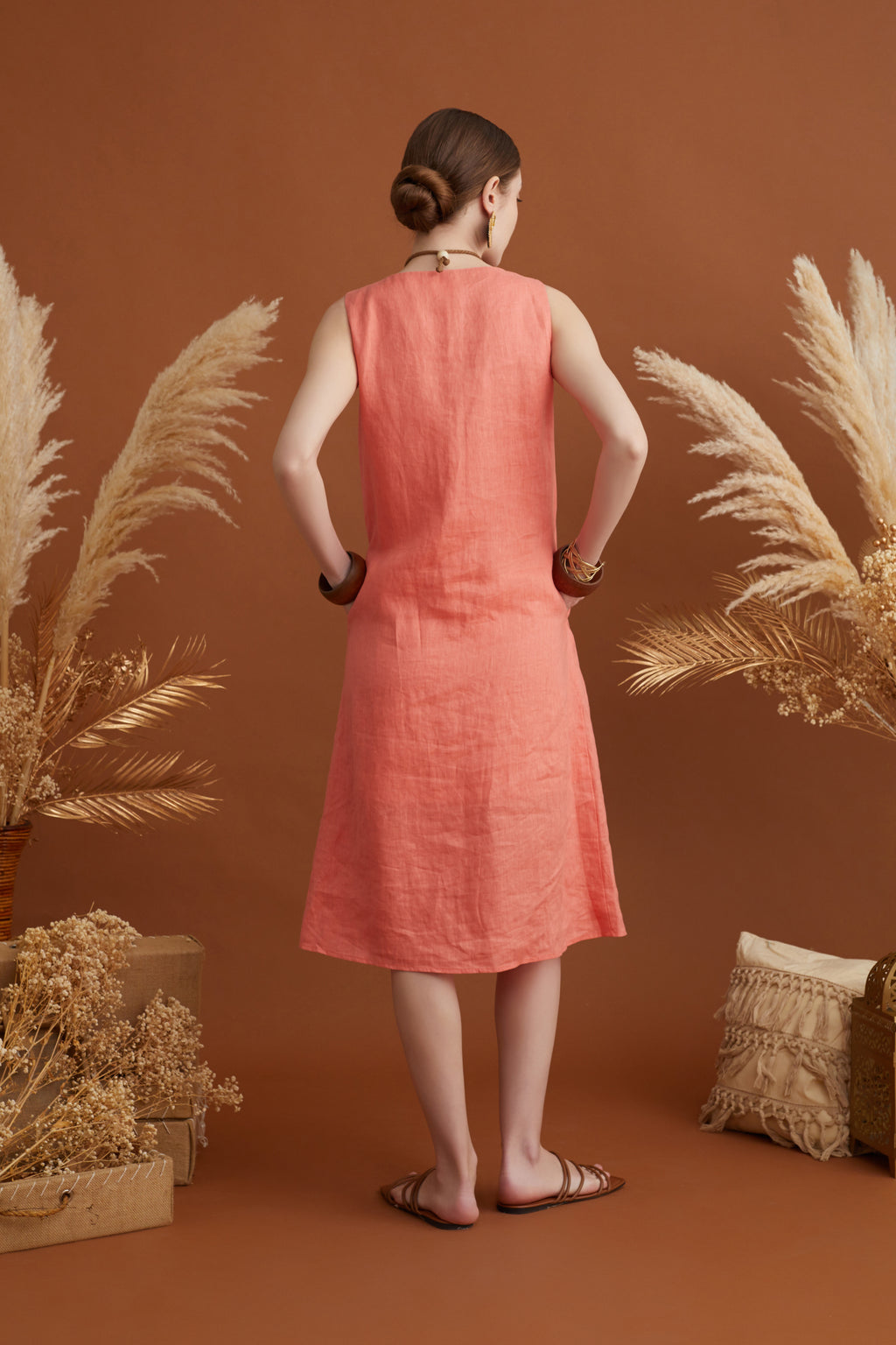 GLORIA PLEATED MIDI DRESS