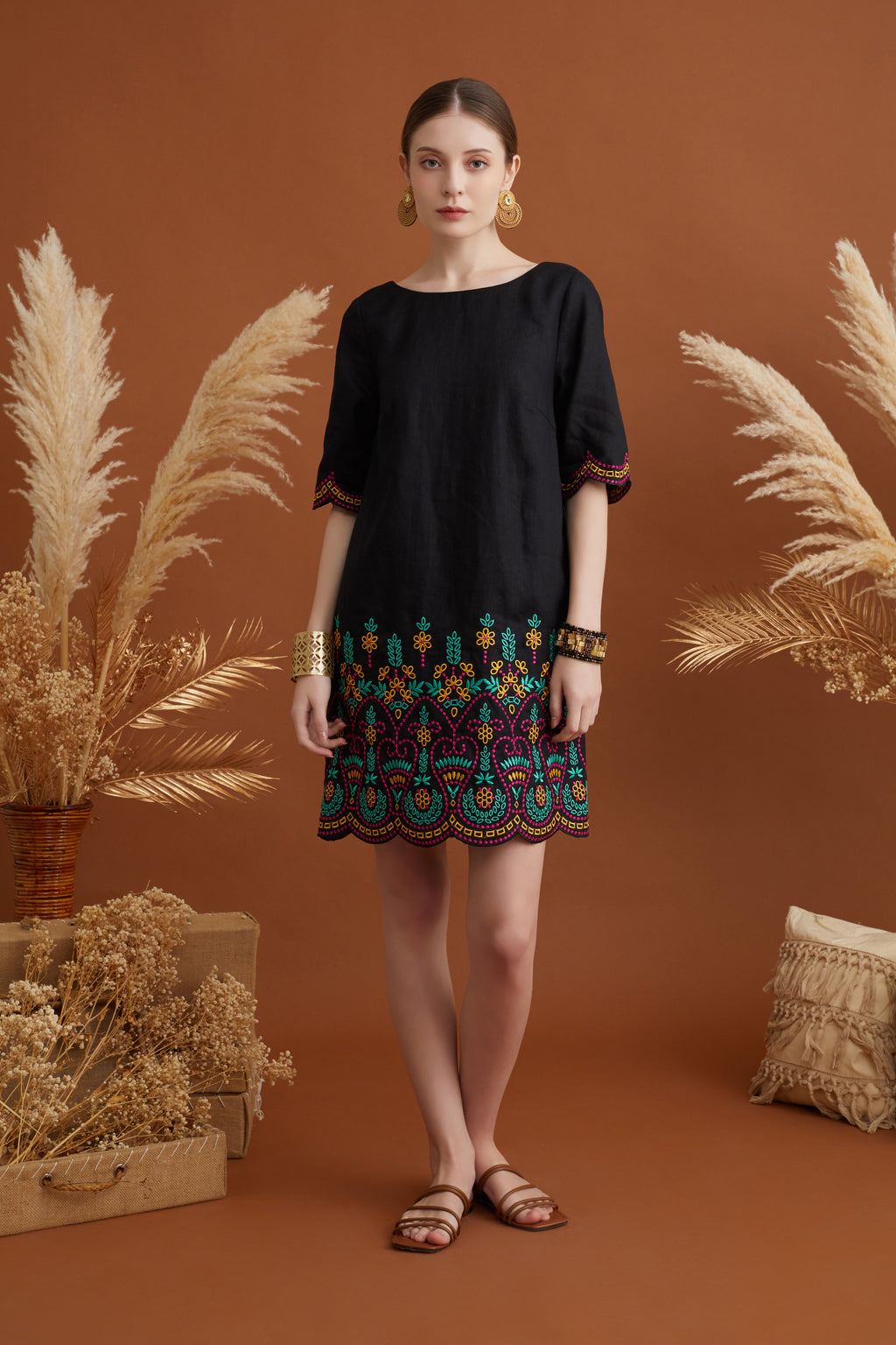 UYUNA SUMMER EMBROIDERY DRESS