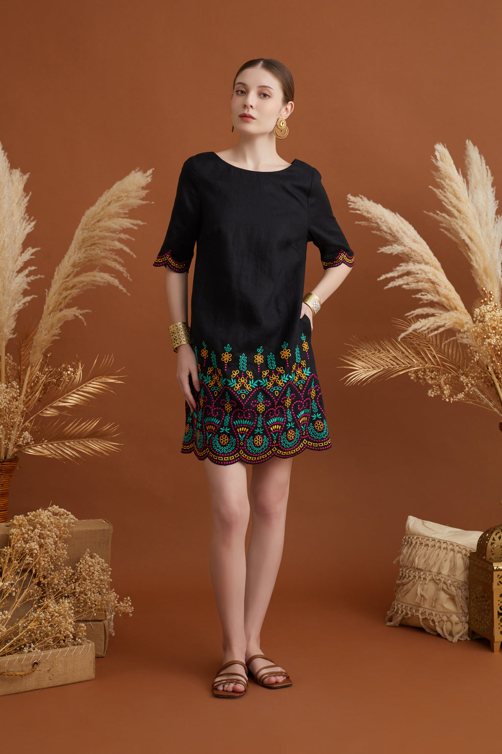 UYUNA SUMMER EMBROIDERY DRESS