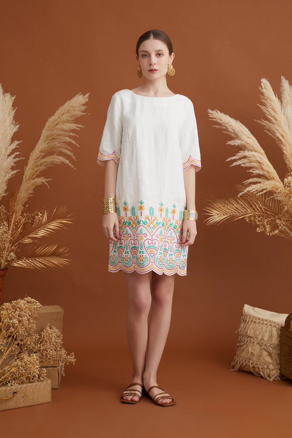 UYUNA SUMMER EMBROIDERY DRESS