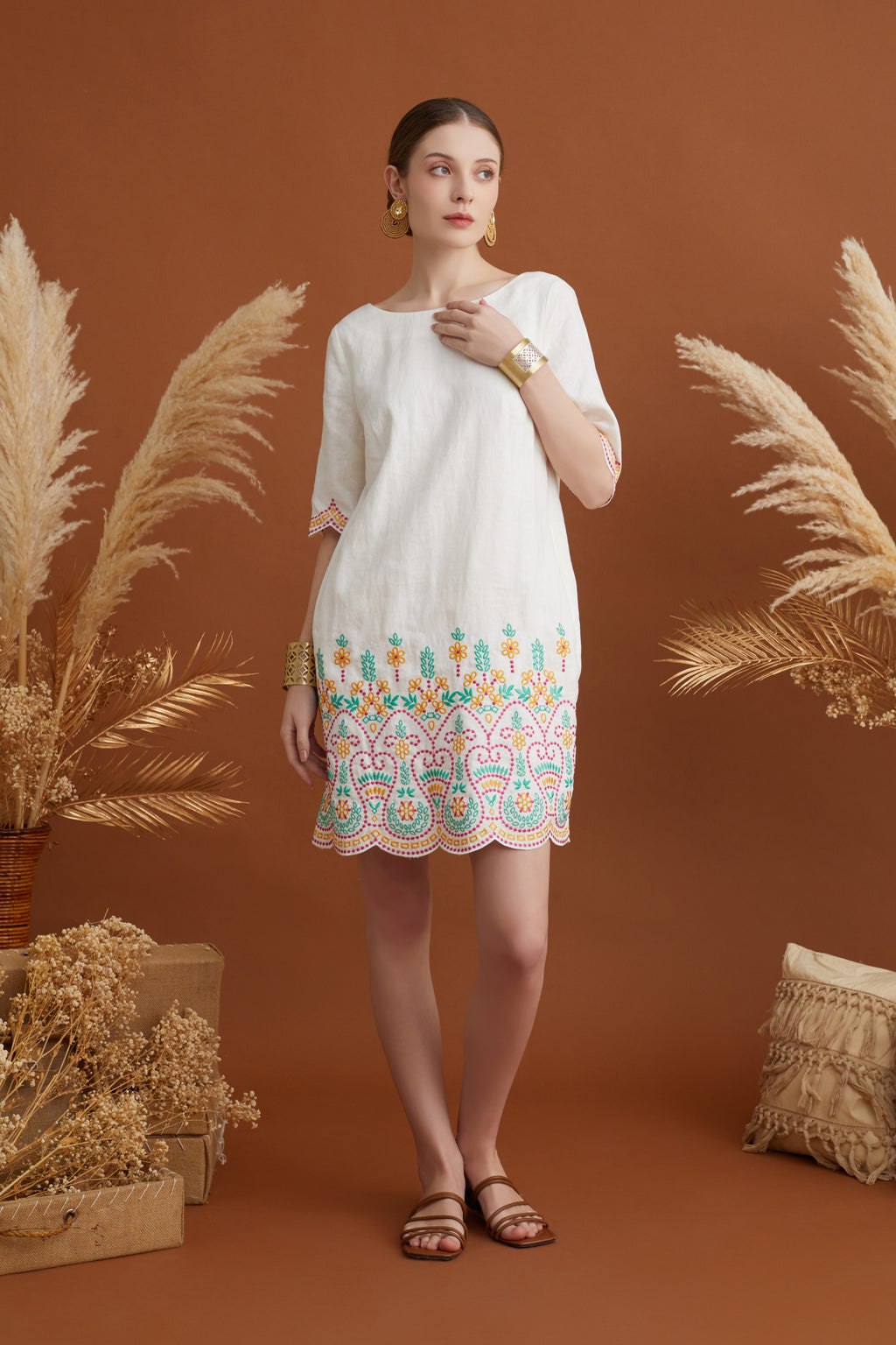 UYUNA SUMMER EMBROIDERY DRESS