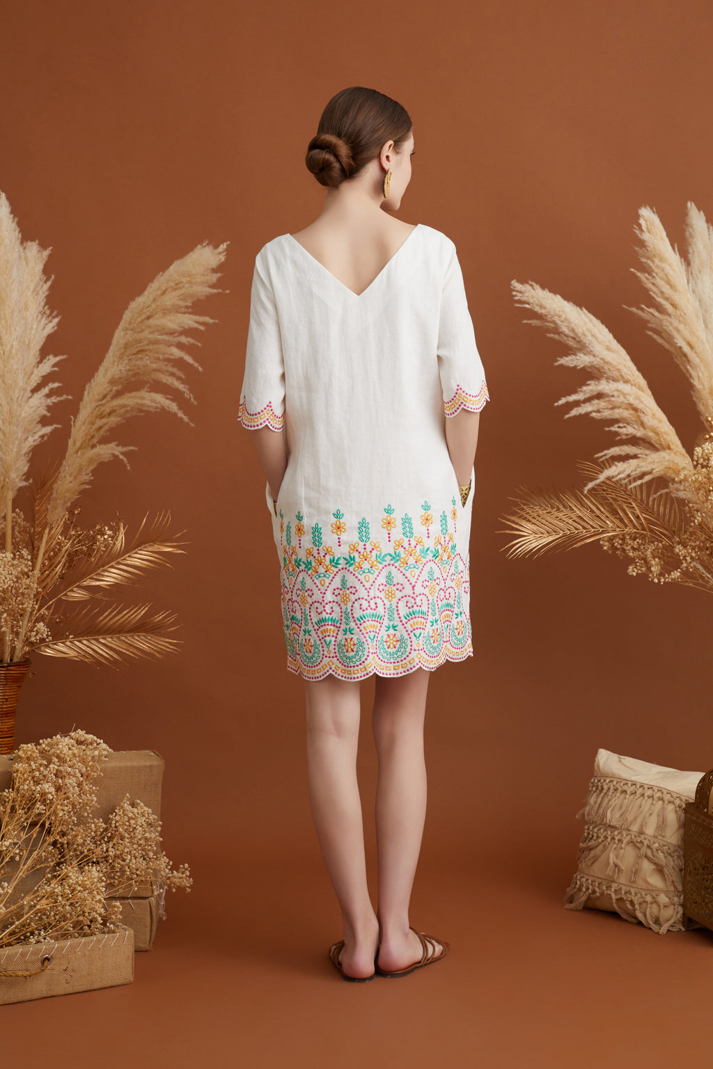 UYUNA SUMMER EMBROIDERY DRESS