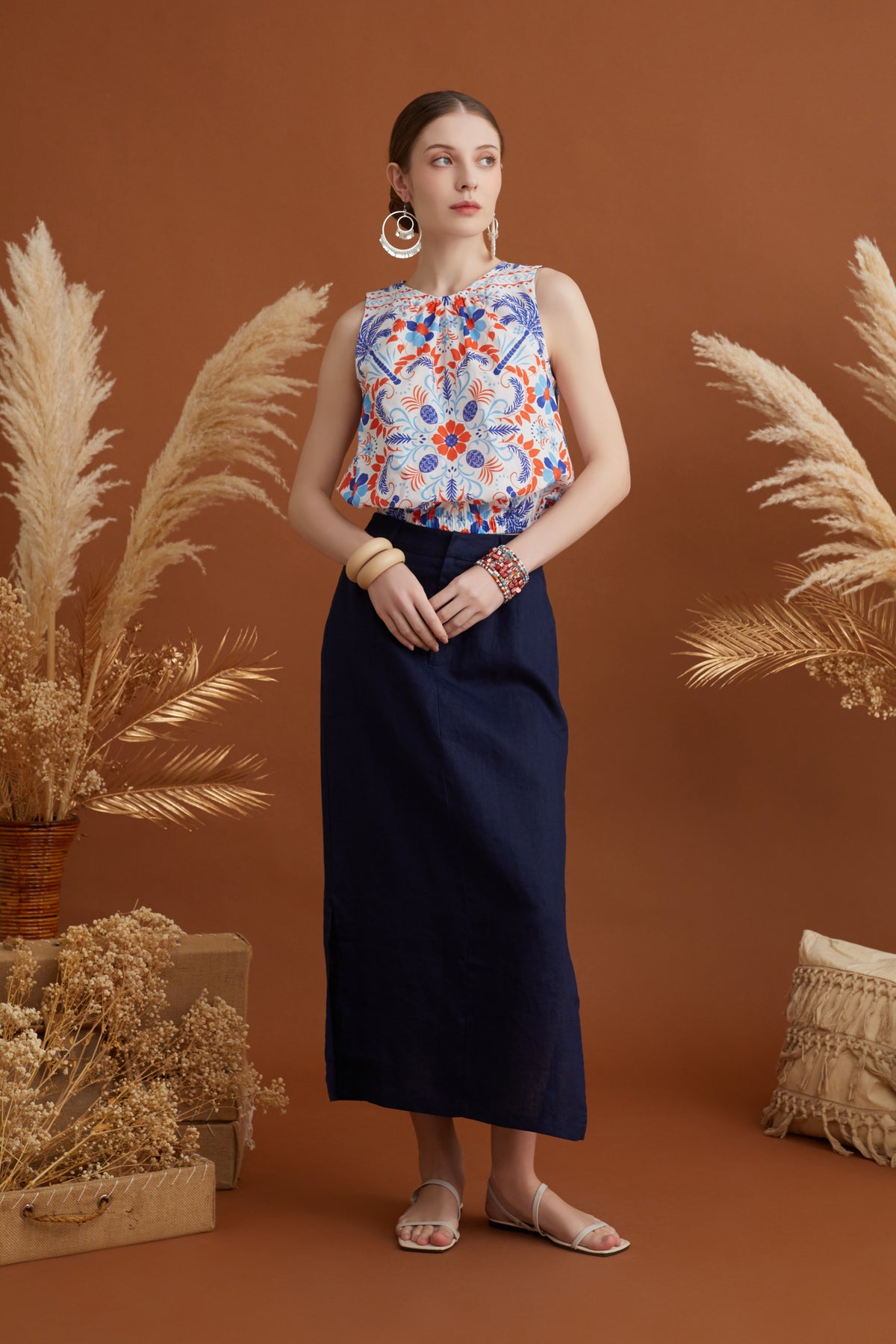 CAMILLIA BALLOON CROPPED TOP