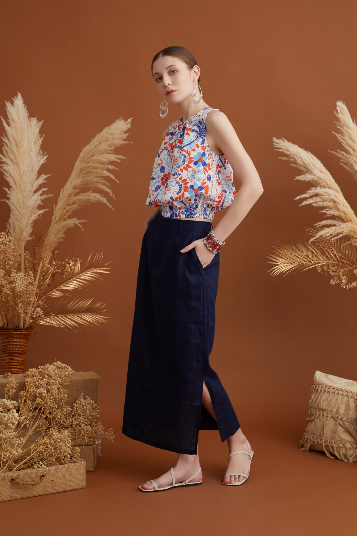 CAMILLIA BALLOON CROPPED TOP