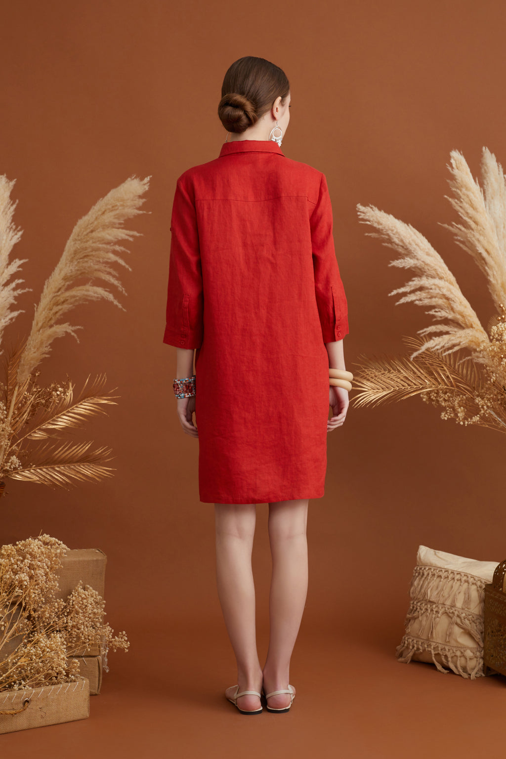 NUR BEADED SAFARI DRESS