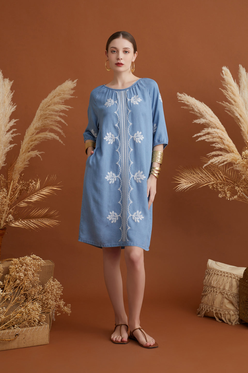 CAMOLIA TENCEL DENIM DRESS