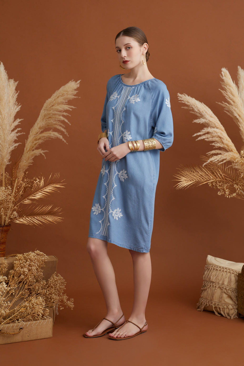 CAMOLIA TENCEL DENIM DRESS