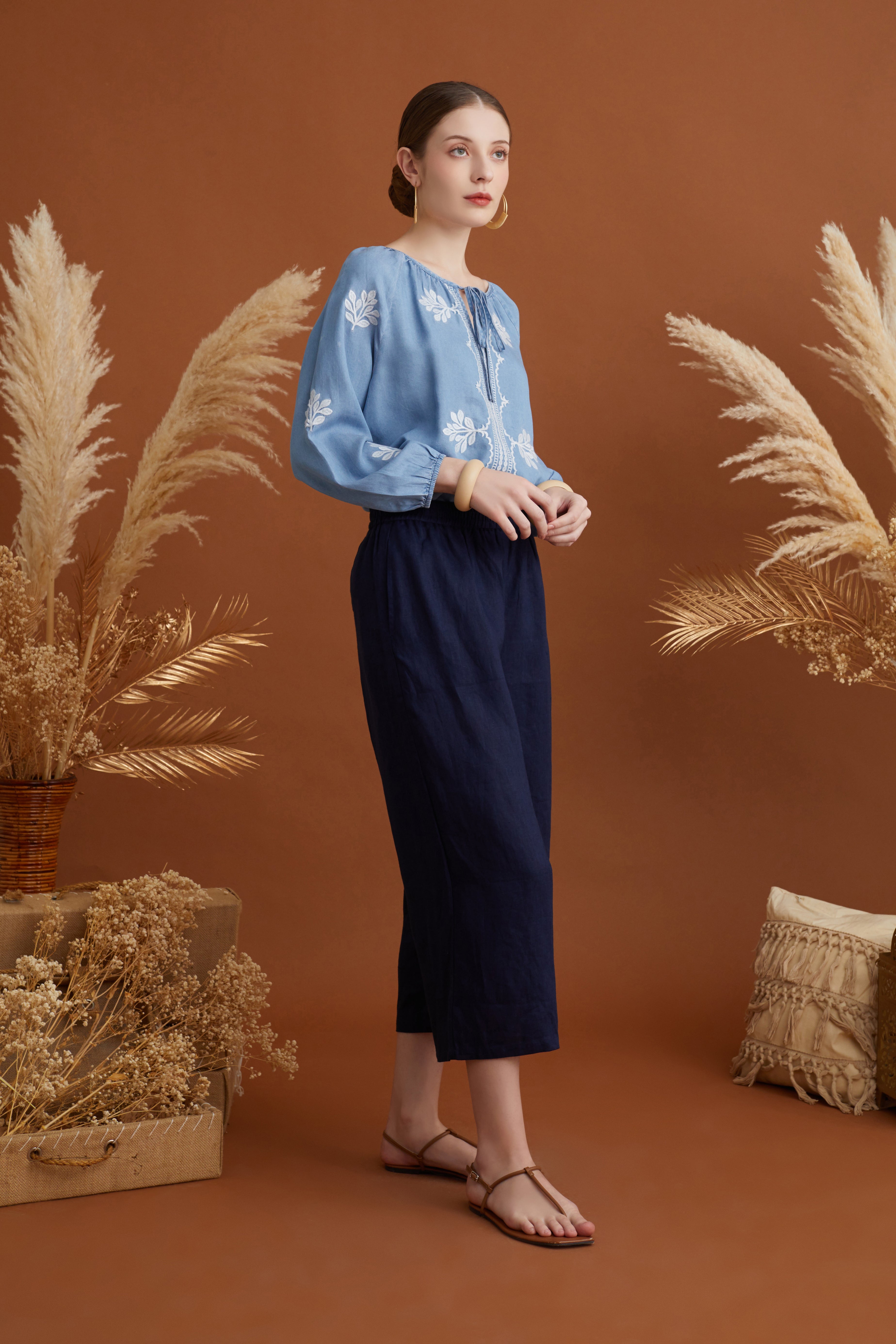 UNNA WIDE LEG TROUSERS